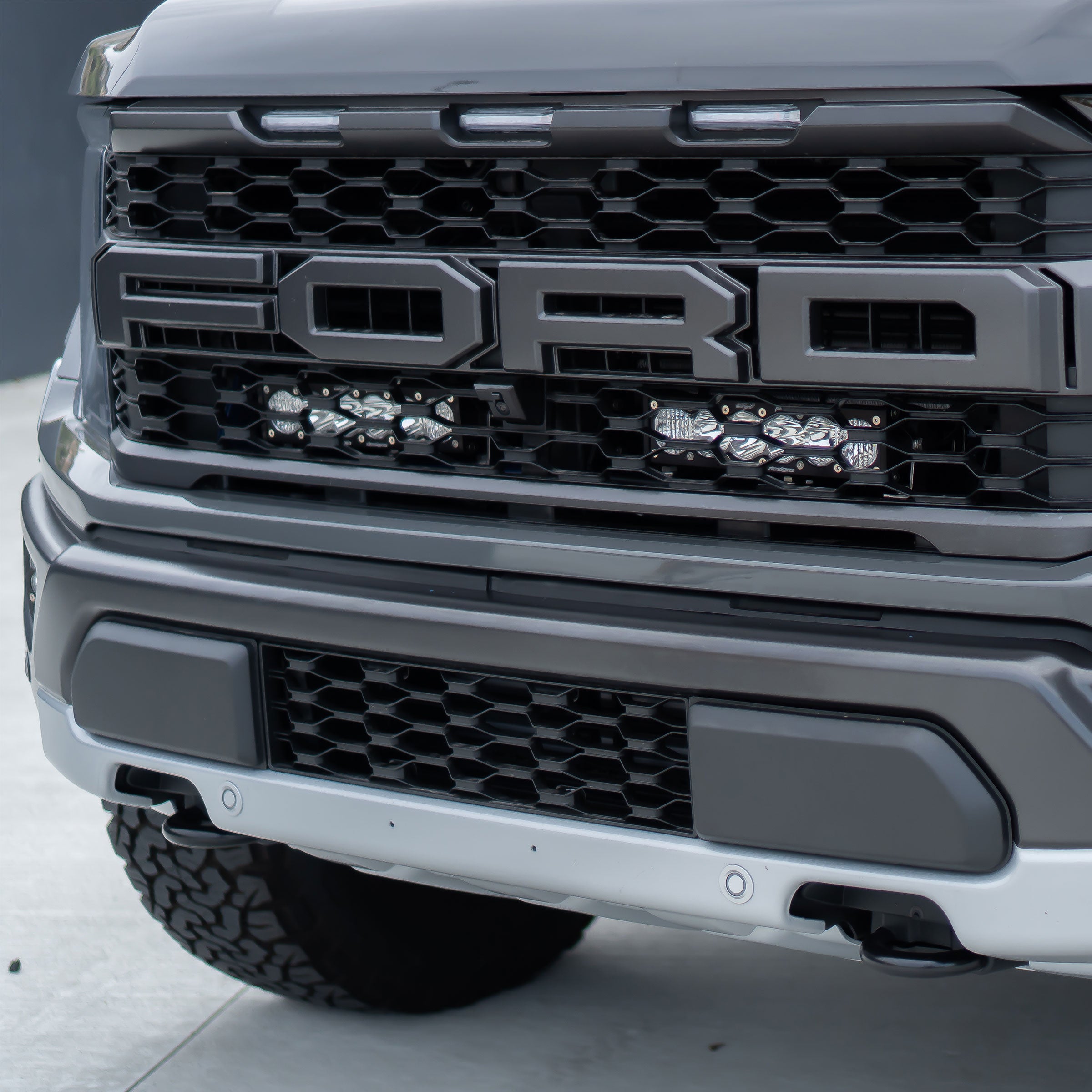 2021-2024 Ford Raptor Baja Designs OnX6+ LED Light Bar Grille Mount Kit - Off-Road Lighting for Night Driving & Adventure