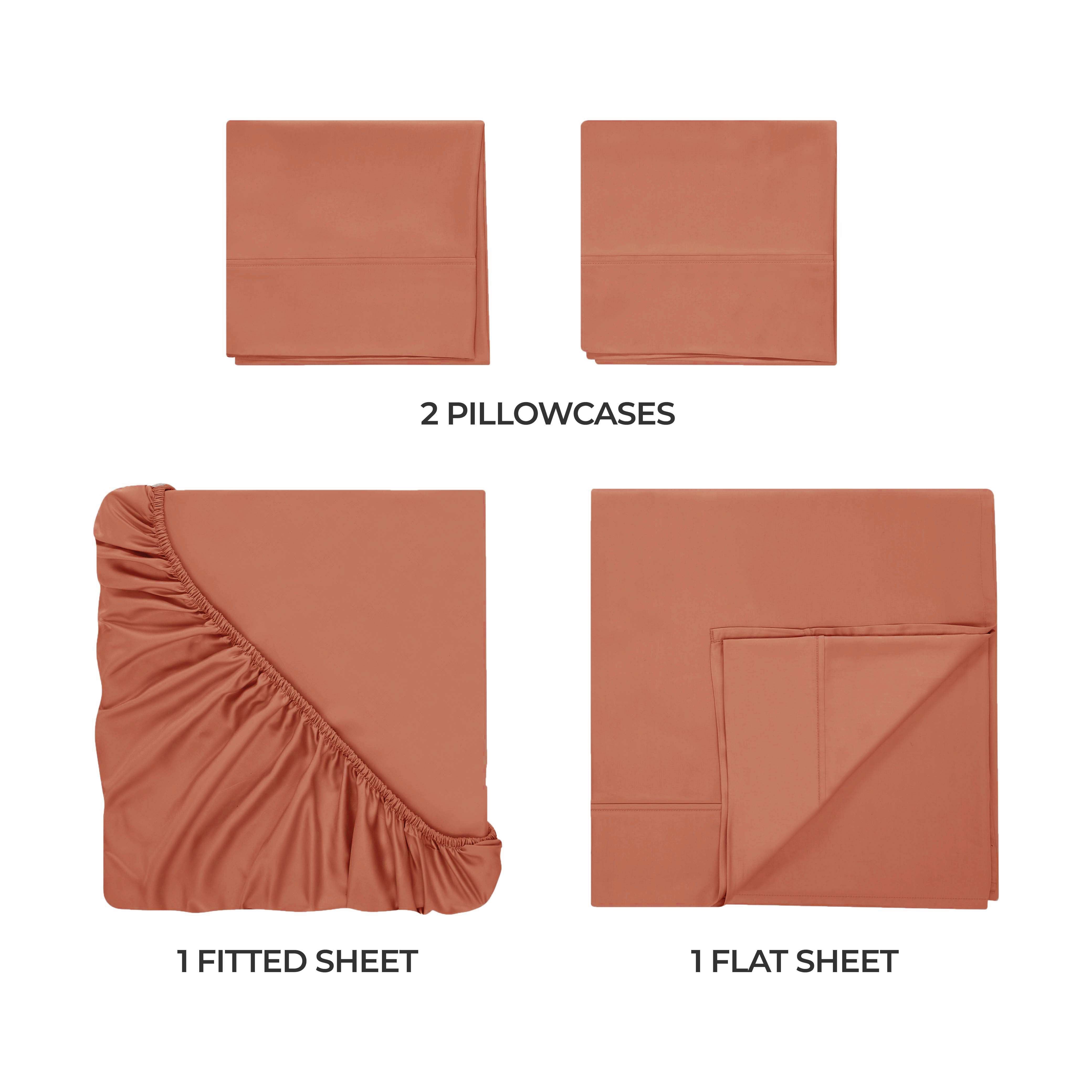 Premium 300 Thread Count Egyptian Cotton Bed Sheet Set - Soft, Breathable & Durable for Ultimate Comfort - Perfect for Luxury Bedrooms & Hotels