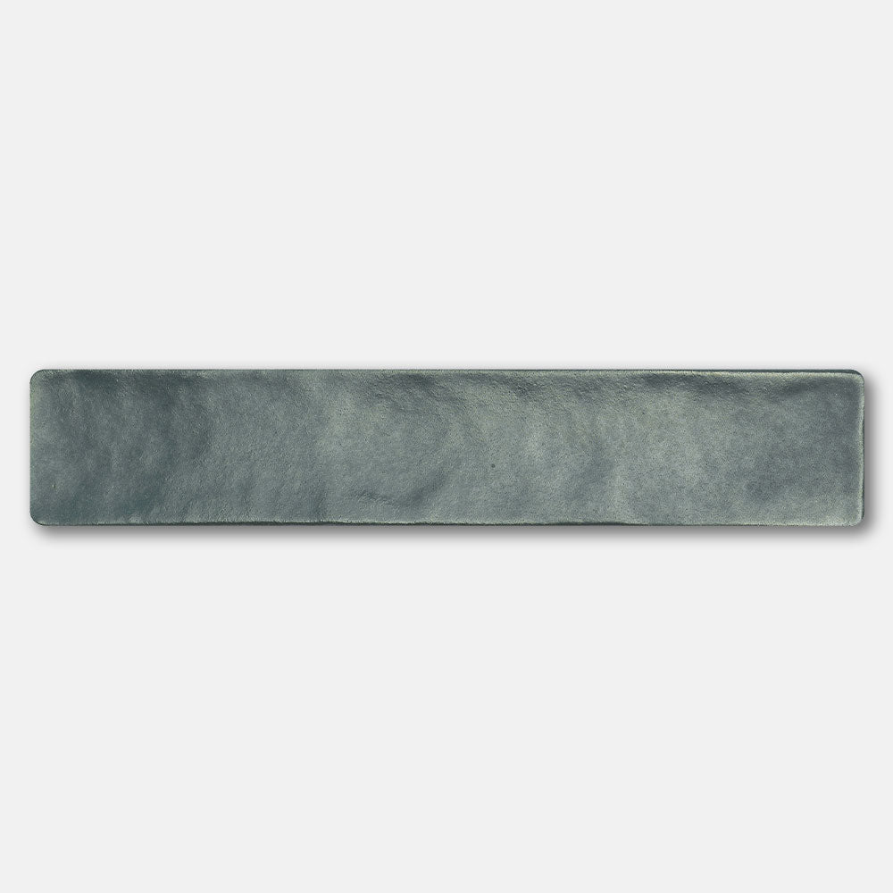 Handmade Mykonos Sea Blue 50X250 Zellige Matte Subway Tile - Perfect for Kitchen Backsplash, Bathroom Walls & Mediterranean Style Home Decor