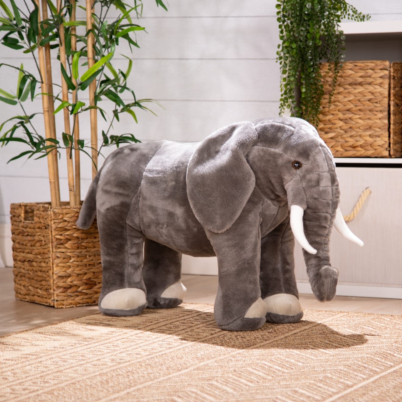 Giant Plush Elephant Stuffed Animal - Soft & Cuddly Large Elephant Toy for Kids, Nursery Decor, Baby Shower Gift, and Room Decoration