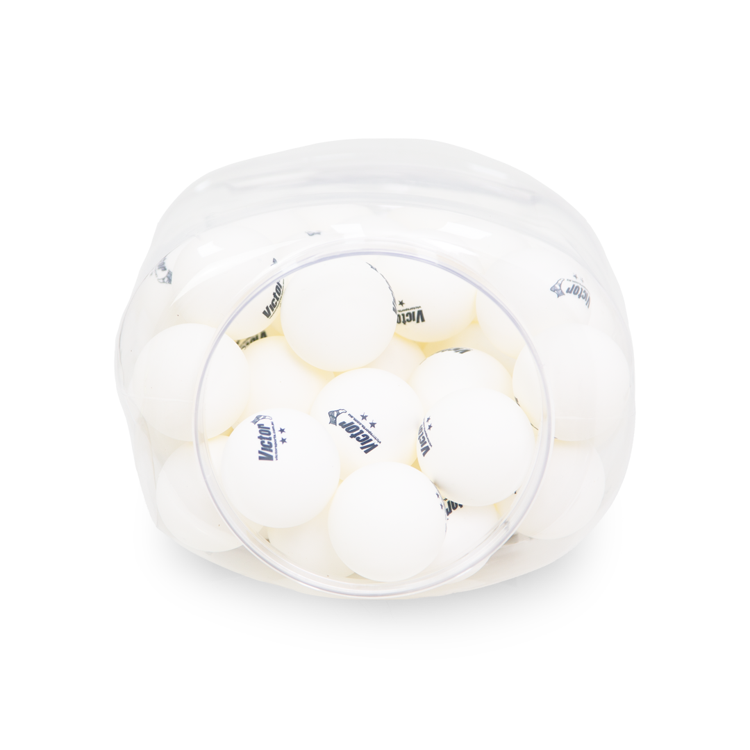 Victor Table Tennis Balls - 60-Pack Premium Competition Ping Pong Balls | Perfect for Tournaments, Training & Home Recreation