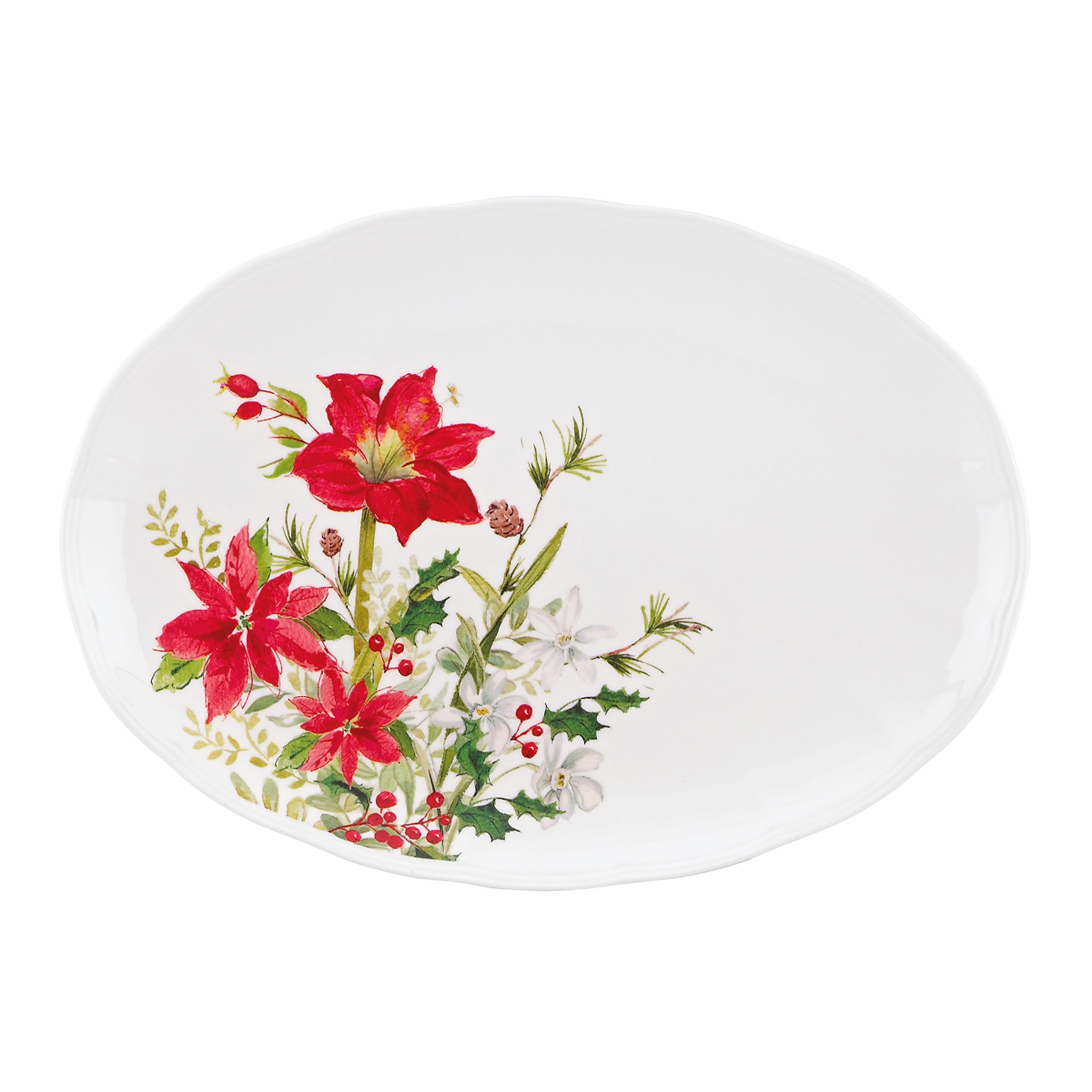 Lenox Winter Meadow 16-Inch Oval Platter - Elegant Serving Dish for Holiday Dinners, Party Appetizers & Special Occasions