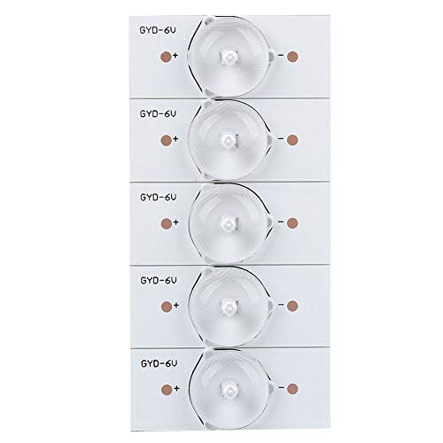 20pcs 6V White LED SMD Bulbs with Optical Lens Filter for LED TV Repair - High Brightness Lamp Beads on Fiberglass Board (Perfect for Home Electronics Maintenance & DIY Projects)