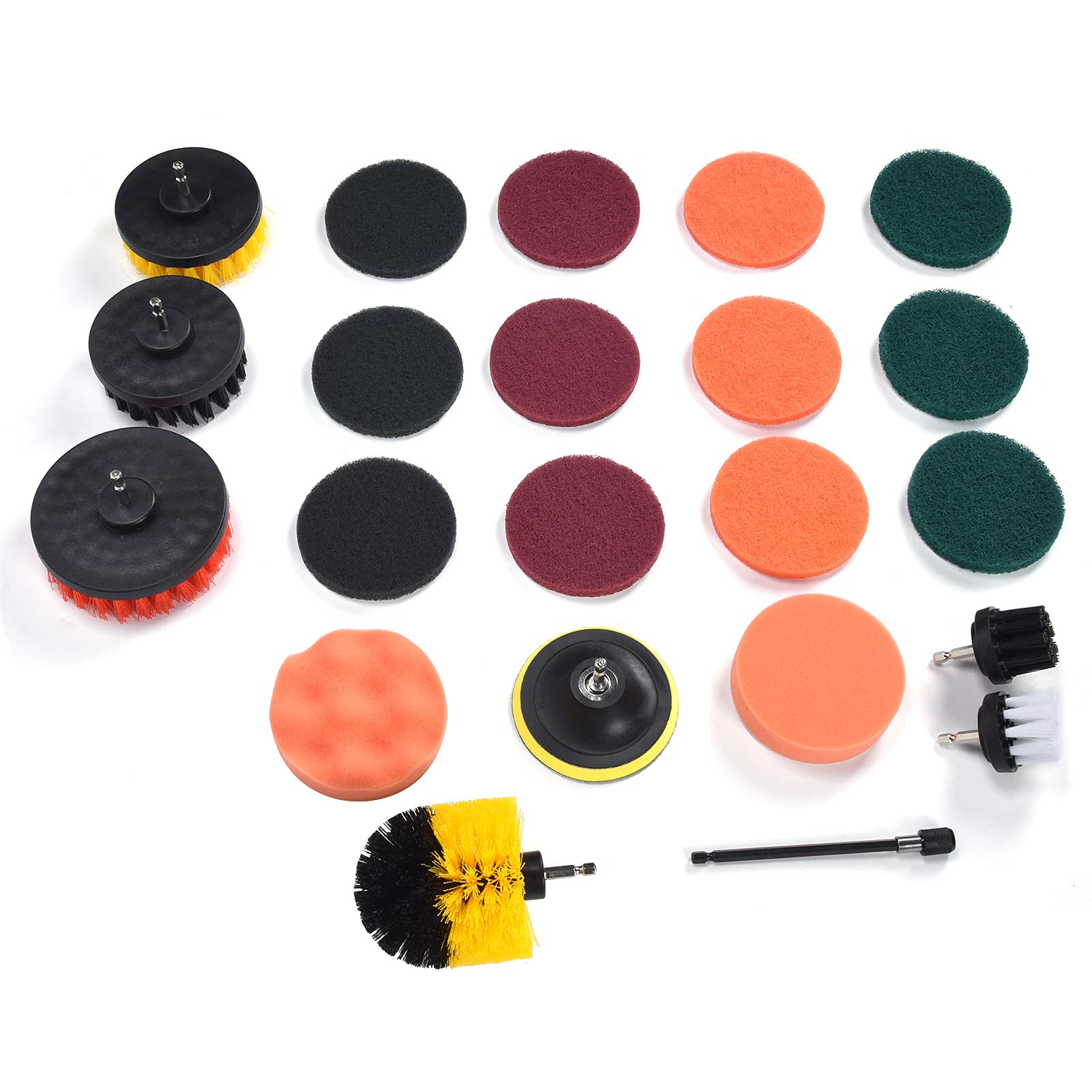 782g Cleaning Brush Set with Scrubbing Pads - Heavy Duty Household Cleaning Kit for Walls, Floors, Tiles & Bathrooms | Perfect for Deep Cleaning Kitchen, Garage & Outdoor Areas