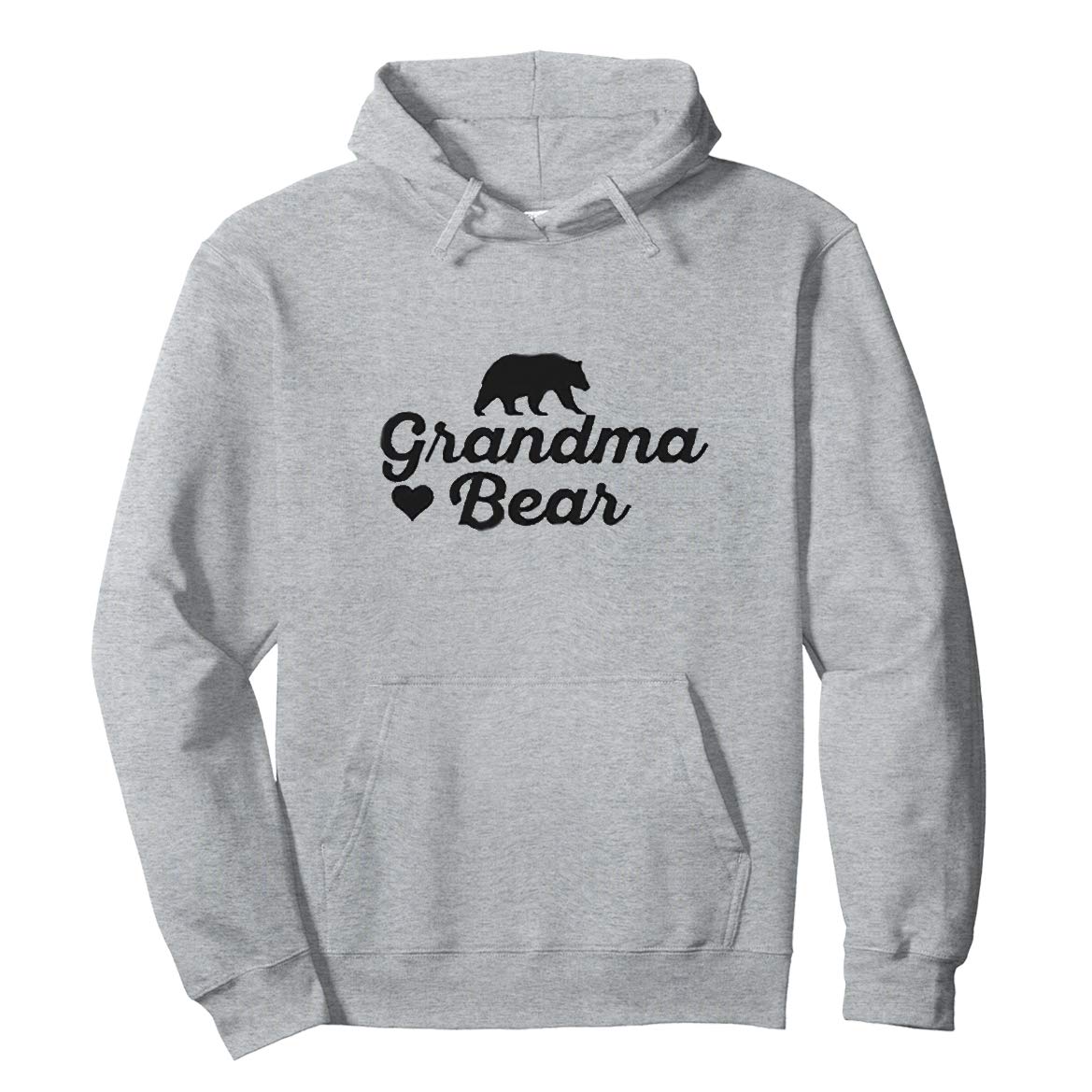 Grandma Bear Hoodie - Family Fashion in Gray Heather (Large) for Cozy Outings