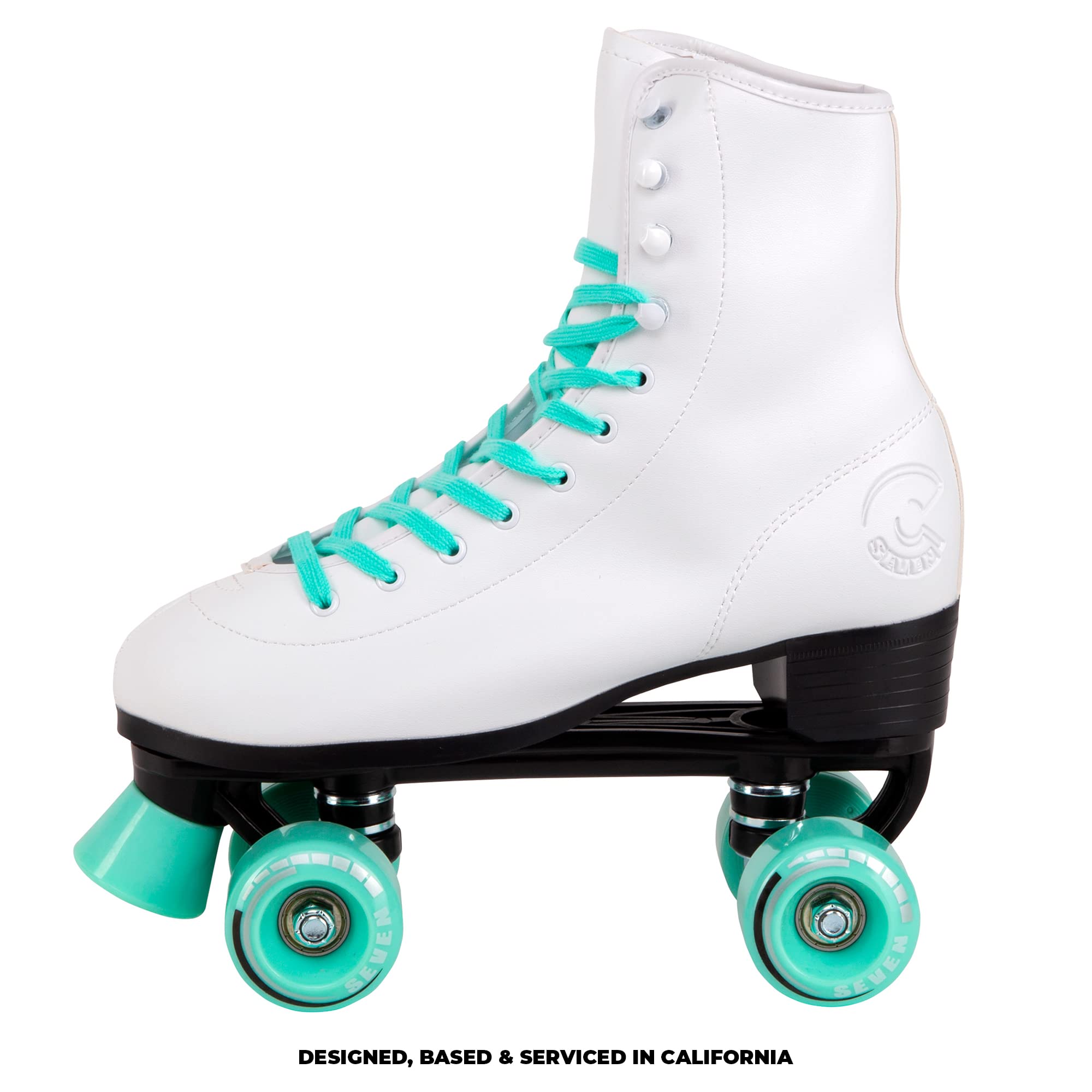 C7 Quad Roller Skates - Retro Design for Outdoor & Rink Skating