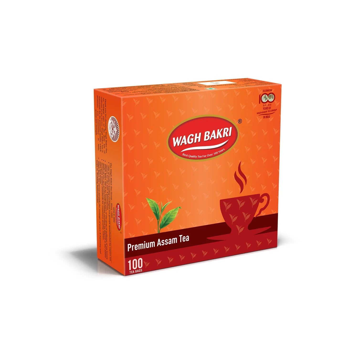 Wagh Bakri Premium Tea Bags - 100 Count | Rich & Aromatic Indian Black Tea | Perfect for Morning Boost, Afternoon Relaxation & Office Brewing