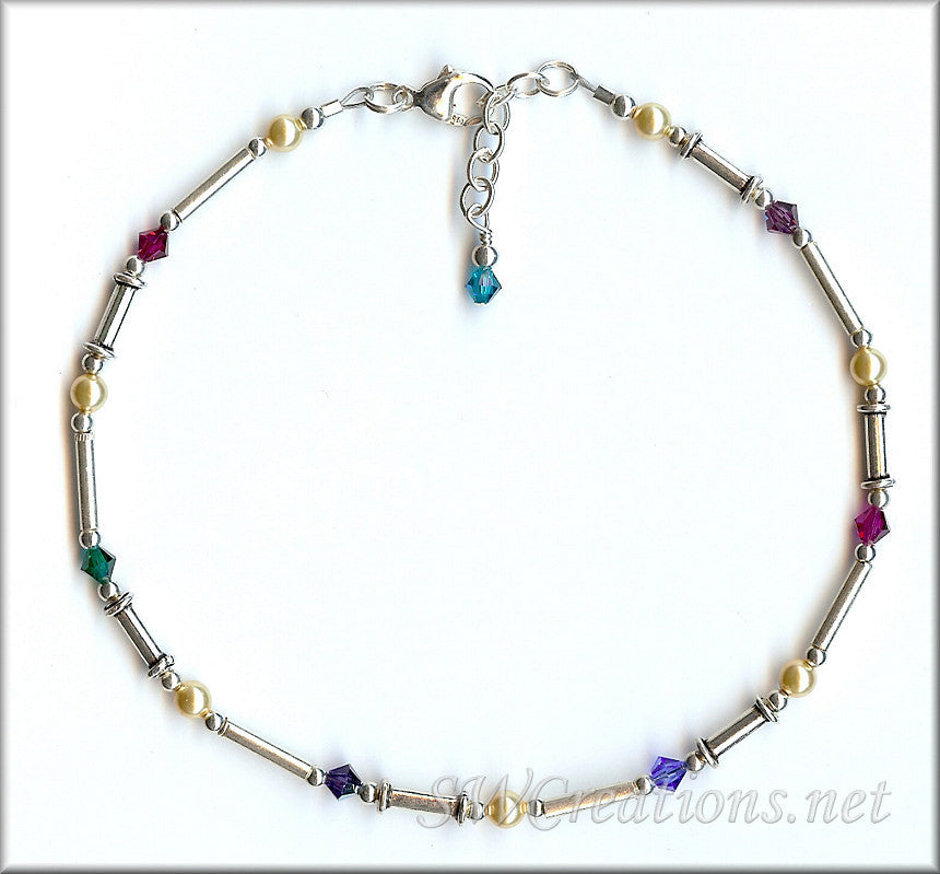Elegant Silver Gold Pearl Crystal Anklet for Women - Perfect for Beach, Wedding & Boho Fashion Accessories