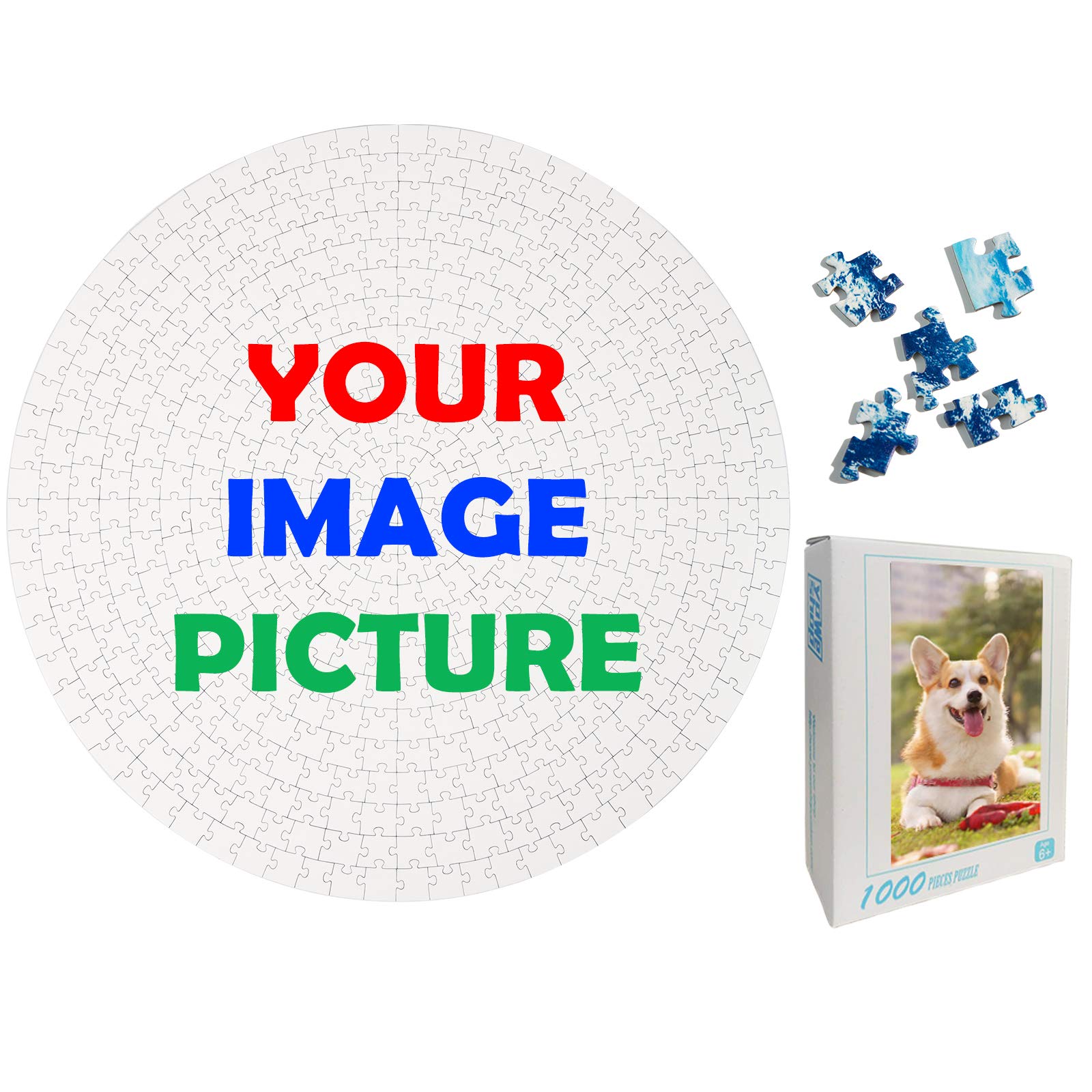 Custom Photo Jigsaw Puzzle - 500 Piece Round Cardboard Puzzle for Adults & Teens | Unique Personalized Gift, Home Decor & Collectible | Perfect for Family Game Night, Birthday Presents & Wall Art - YOWESHOP