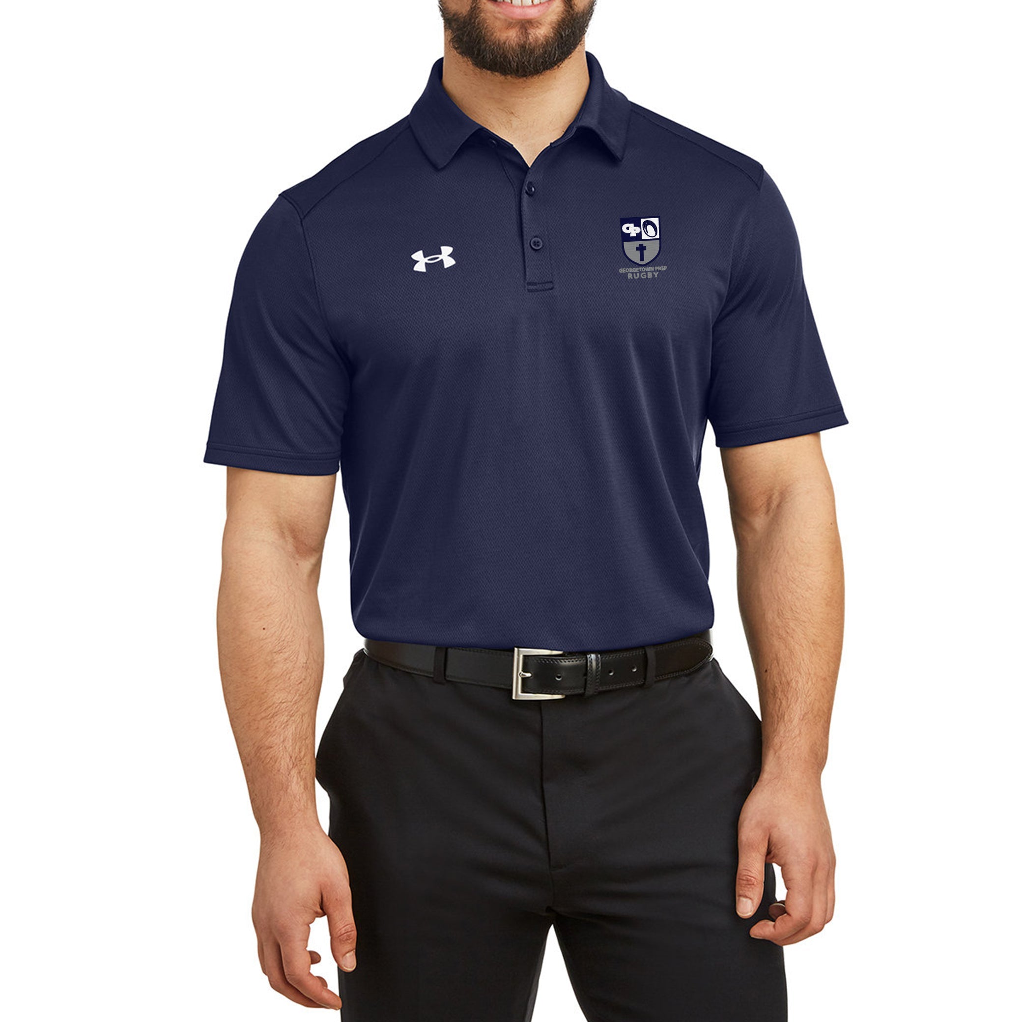 Georgetown Prep Tech Polo Shirt for Men - Moisture-Wicking, Breathable Performance Fabric - Perfect for Golf, Tennis & Casual Wear