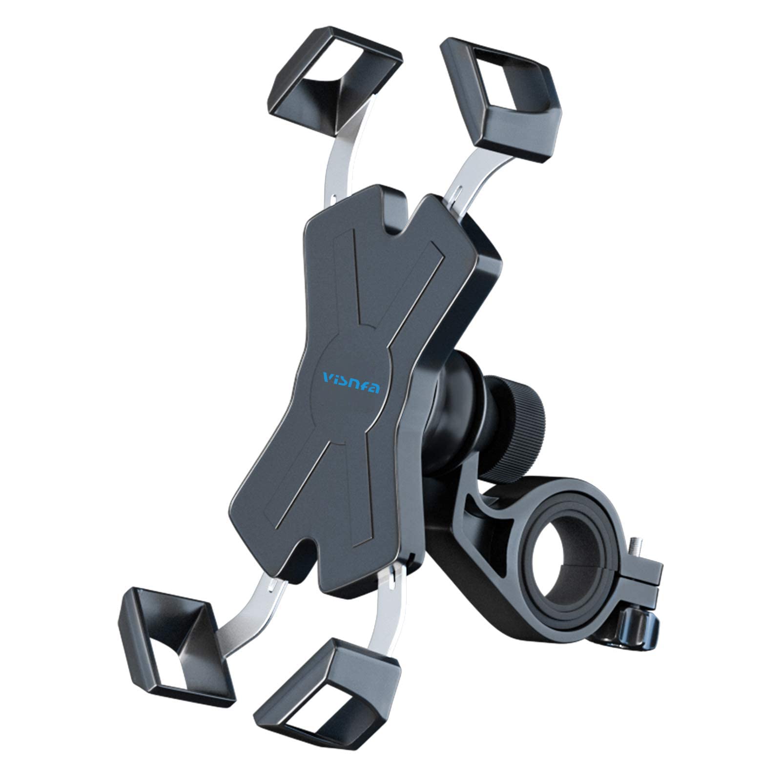 Sturdy Bike Phone Mount with Stainless Steel Clamp - Anti-Shake 360° Rotatable Phone Holder for Smartphones & GPS Devices (4-7 Inches) - Perfect for Cycling, Commuting & Outdoor Adventures