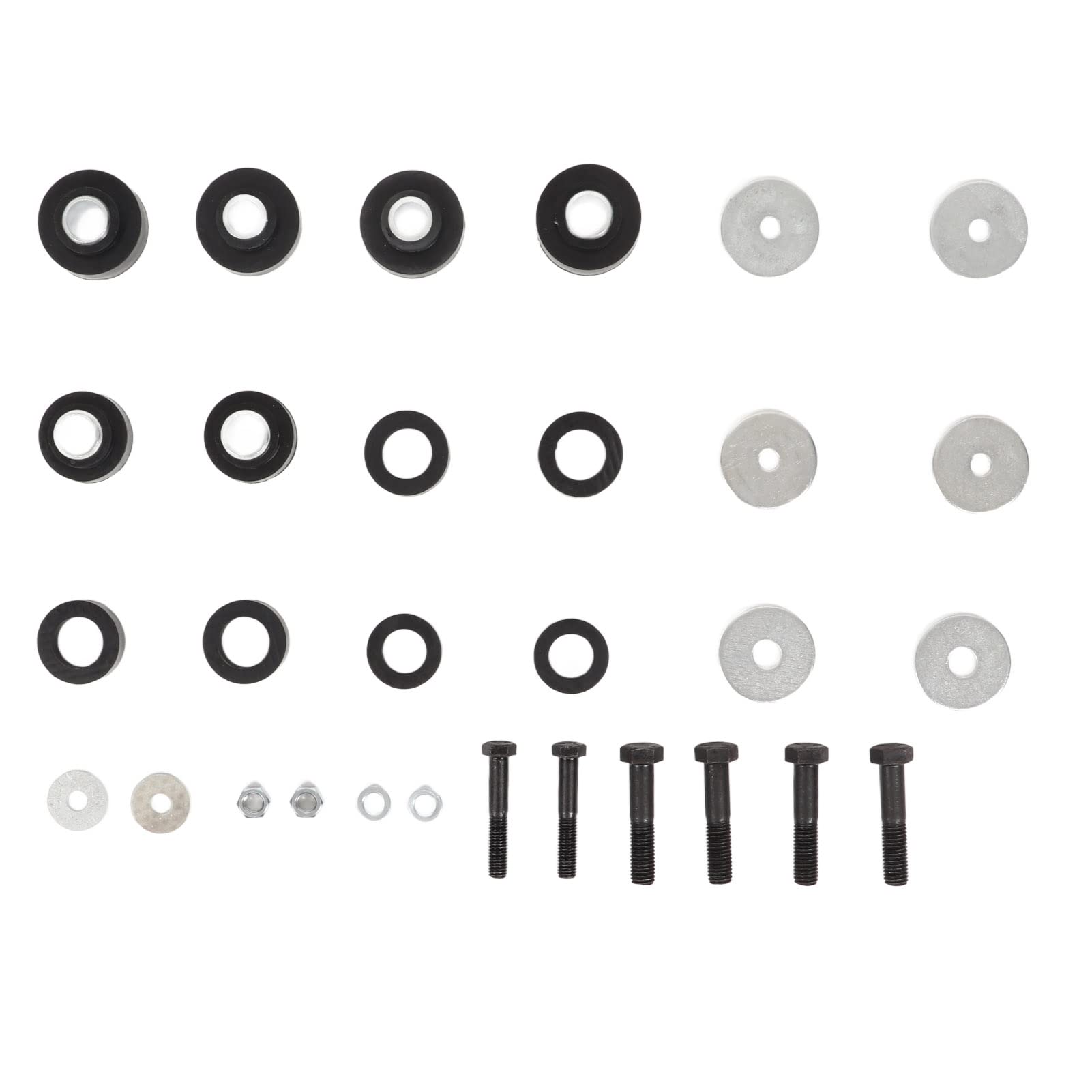 Body Mount Bushing Hardware Kit - Complete Rubber Sealing Kit for Car Suspension Repair | Durable Replacement for Worn Bushings | Ideal for Off-Road, Daily Driving & Vehicle Maintenance
