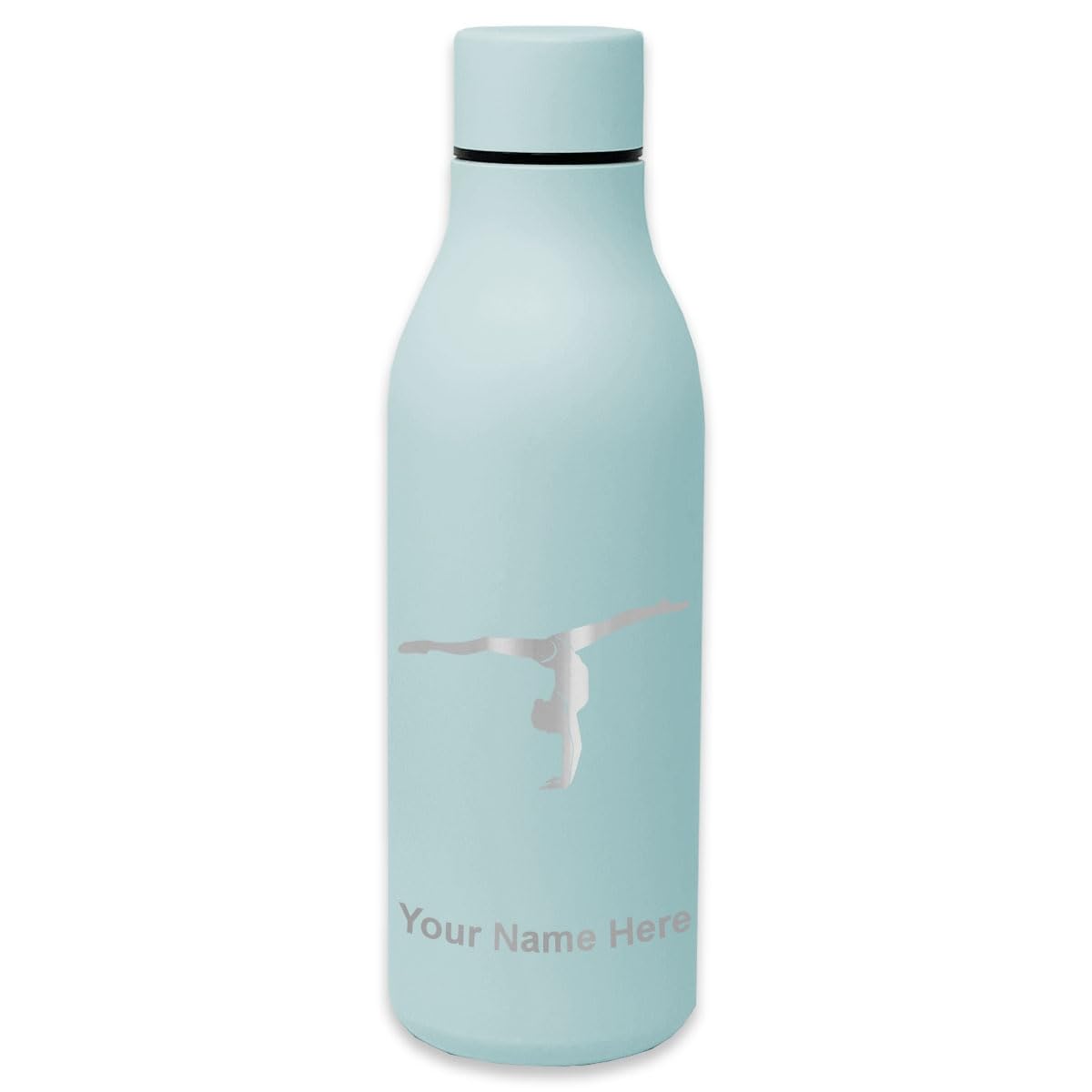 LaserGram Double Wall Insulated Stainless Steel Water Bottle - Personalized Engraved Gym Gift for Female Gymnasts | Perfect for Workouts, Training & Sports Hydration