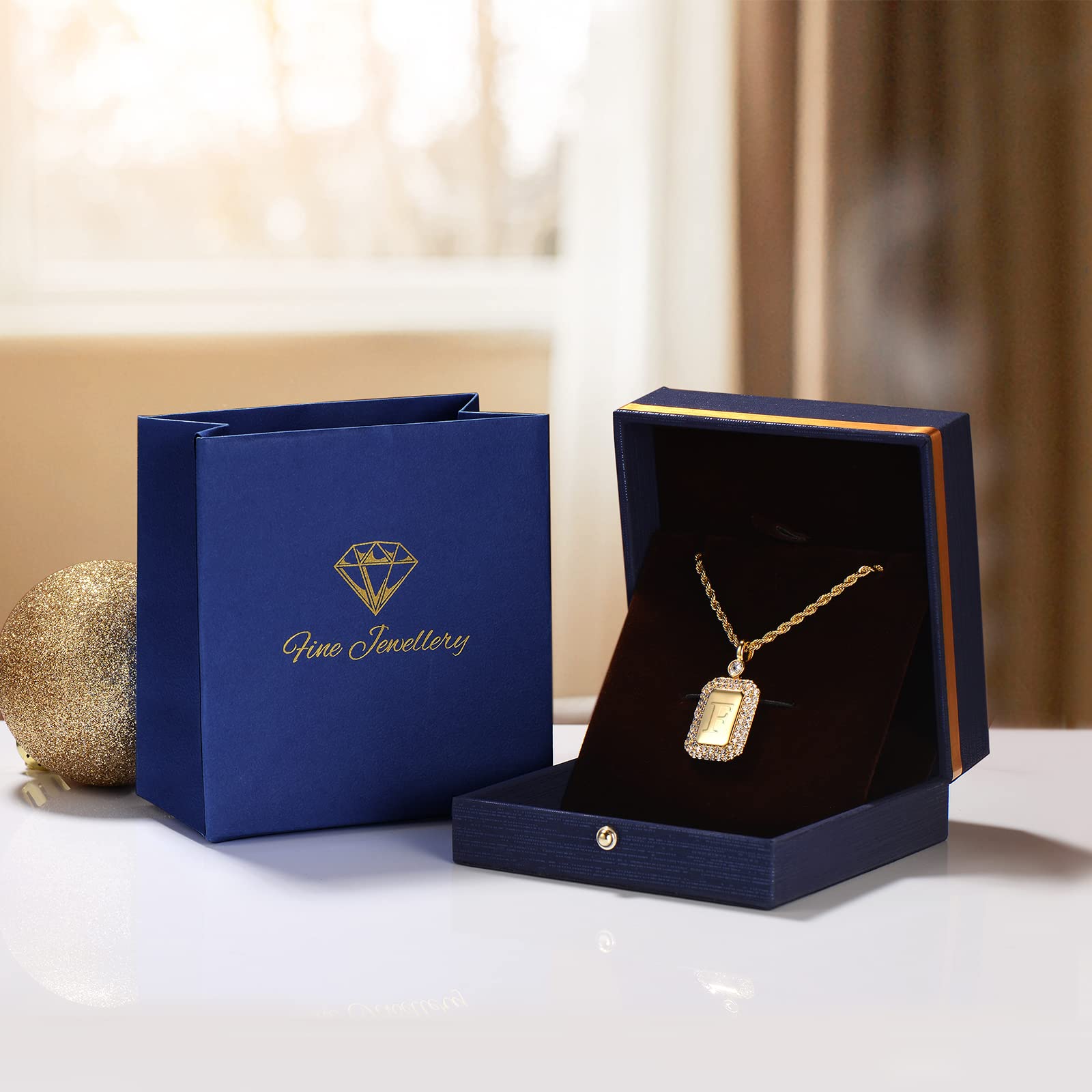 24K Gold Filled Initial Necklace for Women - Personalized Letter Pendant with Rope Chain - Elegant Birthday Gift for Wife, Girlfriend, Mom - Perfect for Anniversaries, Valentine's Day & Special Occasions