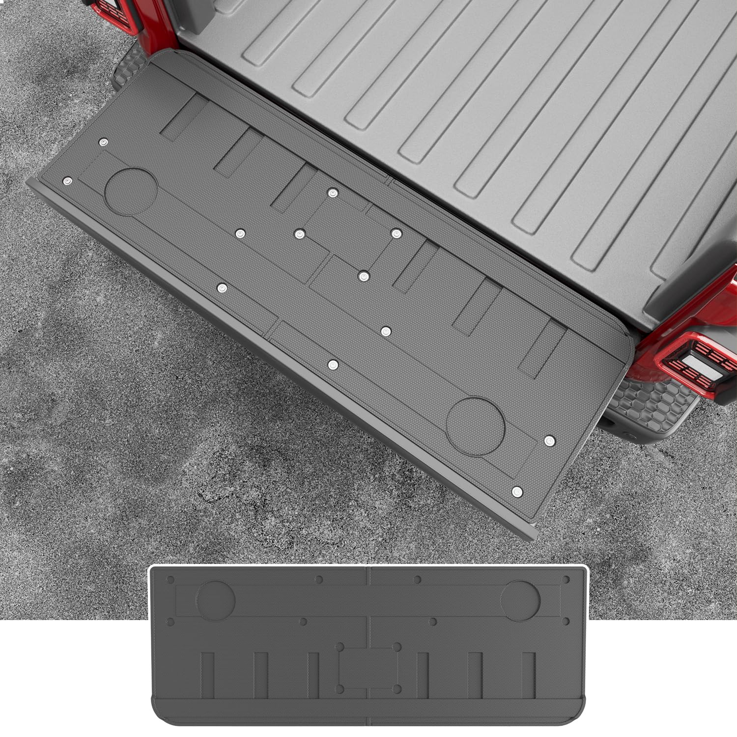 Xipoo Heavy Duty TPE Tailgate Mat for 2020-2025 Jeep Gladiator JT | Durable Cargo Liner Replacement | Waterproof & Anti-Slip Protection | Perfect for Camping, Off-Roading & Outdoor Adventures
