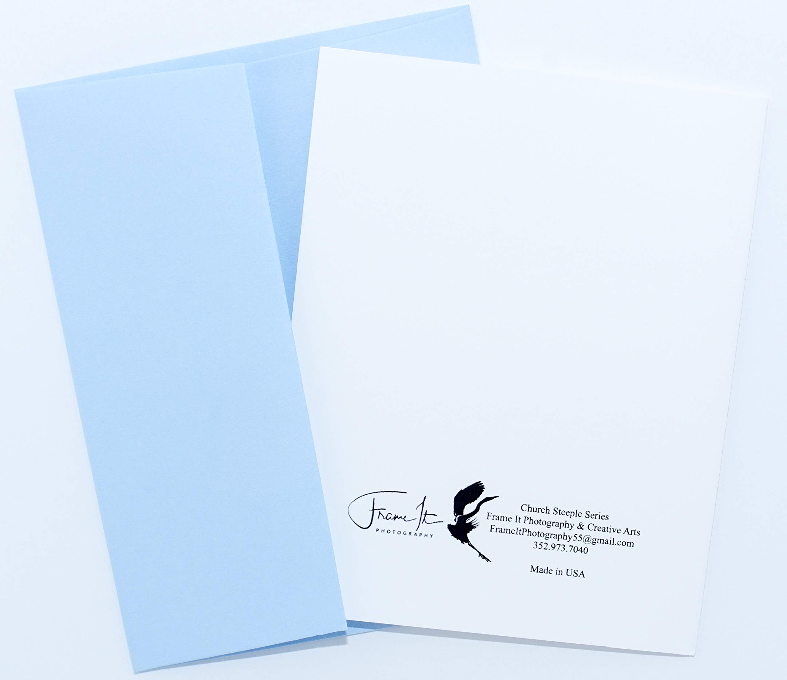 Church Steeple Note Cards Set - Blank Inside for All Occasions, Perfect for Thank You & Invitations