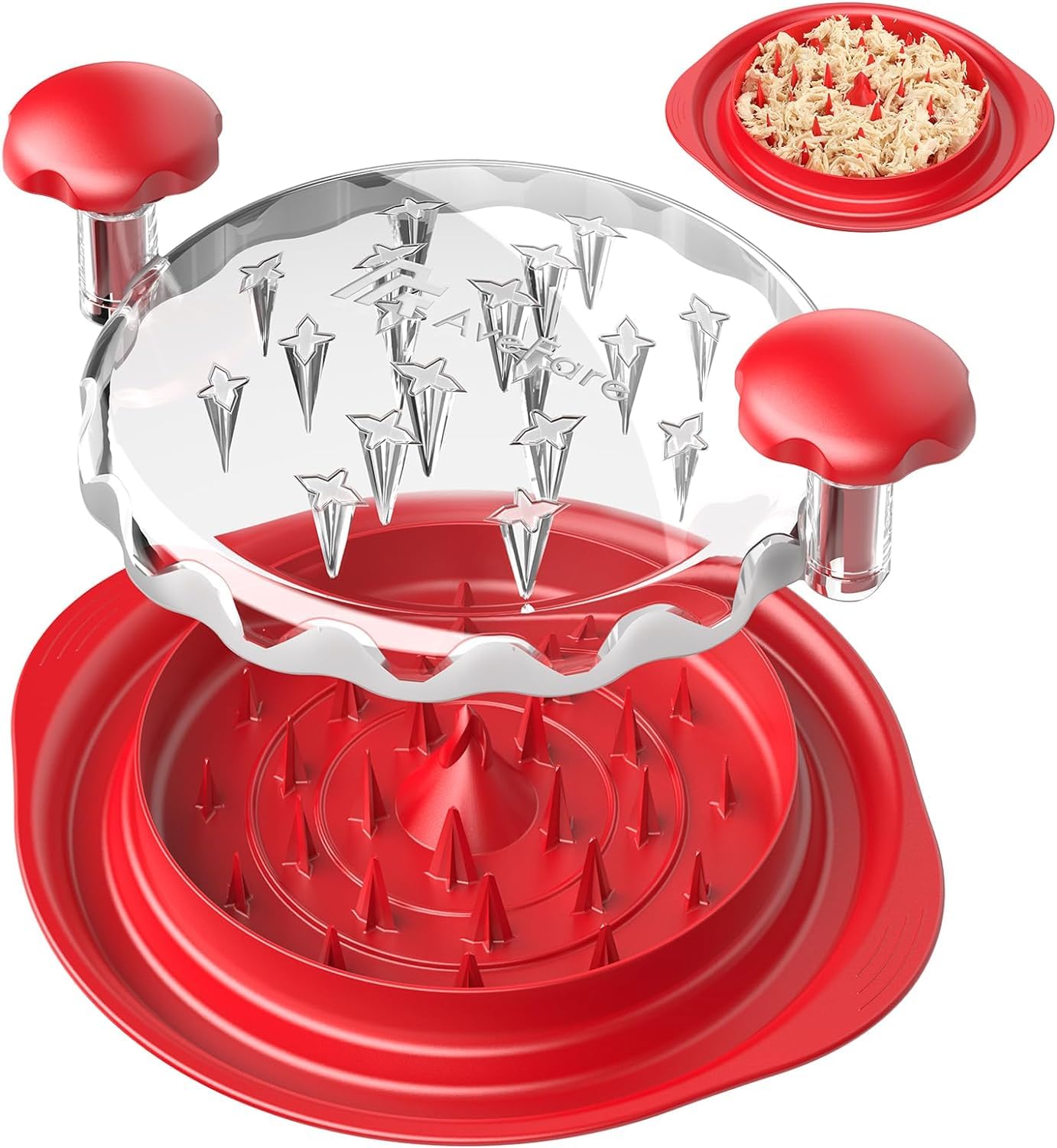 PINKJOY Chicken Shredder Tool - Ergonomic Meat Shredder with Non-Slip Handle for Pulled Pork, Chicken & Beef - Easy to Clean & Twist - Perfect for BBQ, Tacos, Sandwiches & Meal Prep