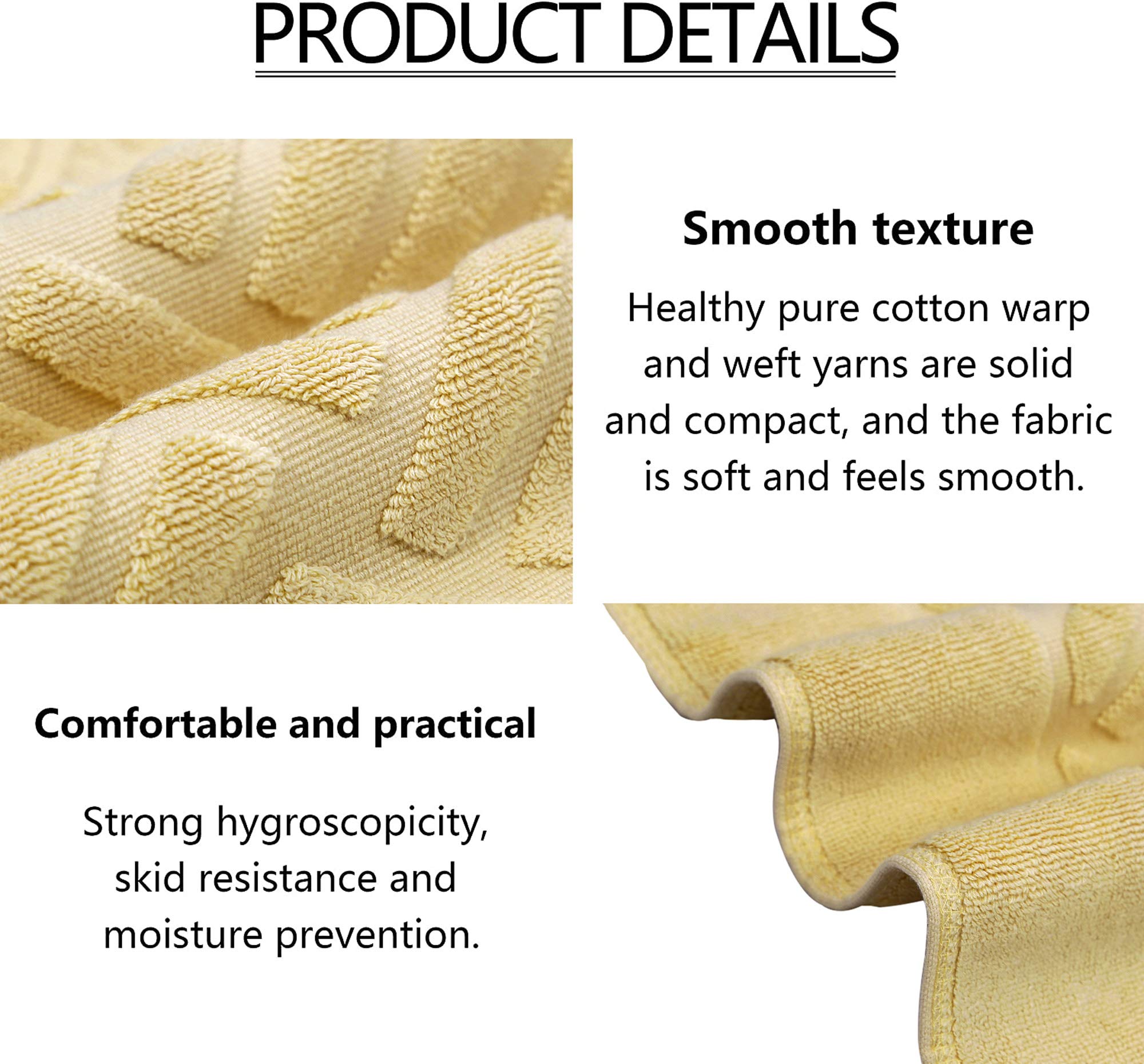 Luxury Bath Mat Towels Set - 2-Piece Super Absorbent Cotton Bathroom Floor Mats, 20 x 32 Inches, Soft Hotel & Spa Quality Shower Rugs for Bath, Shower, and Vanity Areas