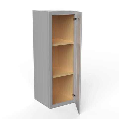 36 Inch Wall Cabinet - 12W x 36H x 12D Grey Shaker Style Kitchen Storage | Perfect for Bathroom, Laundry Room & Garage Organization