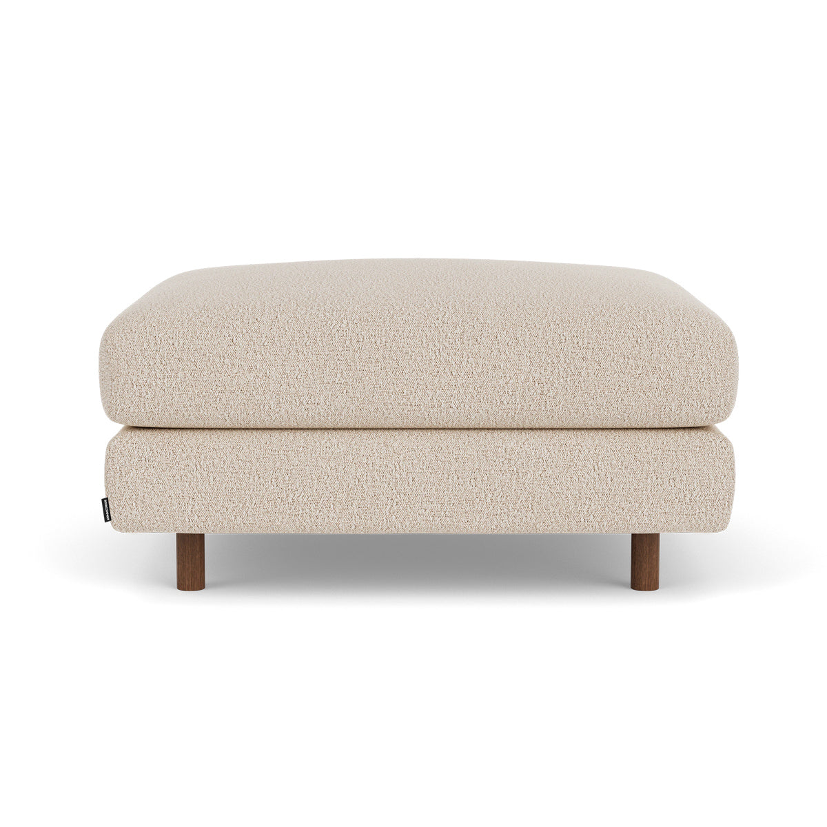 Stylish Dylan Boucle Ottoman - Modern Footrest & Accent Chair for Living Room, Bedroom, or Office - Soft & Durable Upholstered Pouf with Non-Slip Bottom