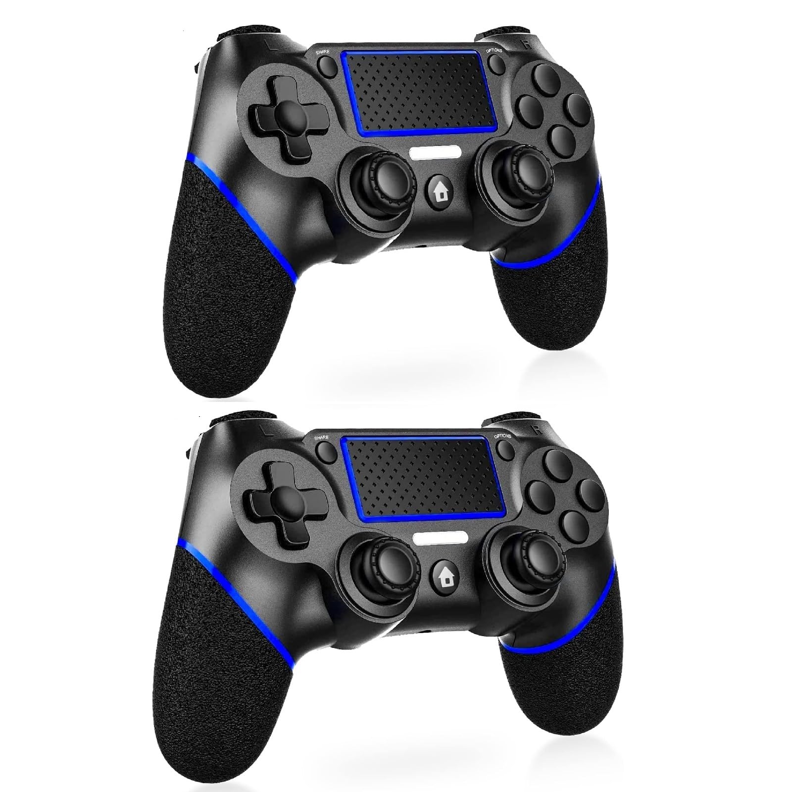Lyyes Wireless PS4 Controller 2 Pack - Dual Shock Gamepad with Non-Slip Grip & Motion Sensing for Playstation 4 Console - Perfect for Multiplayer Gaming & Long Play Sessions