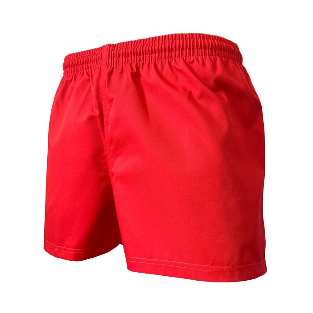 Men's Red Rugby Shorts - Breathable Quick-Dry Athletic Shorts for Rugby, Training & Casual Wear | Perfect for Sports, Gym & Outdoor Activities