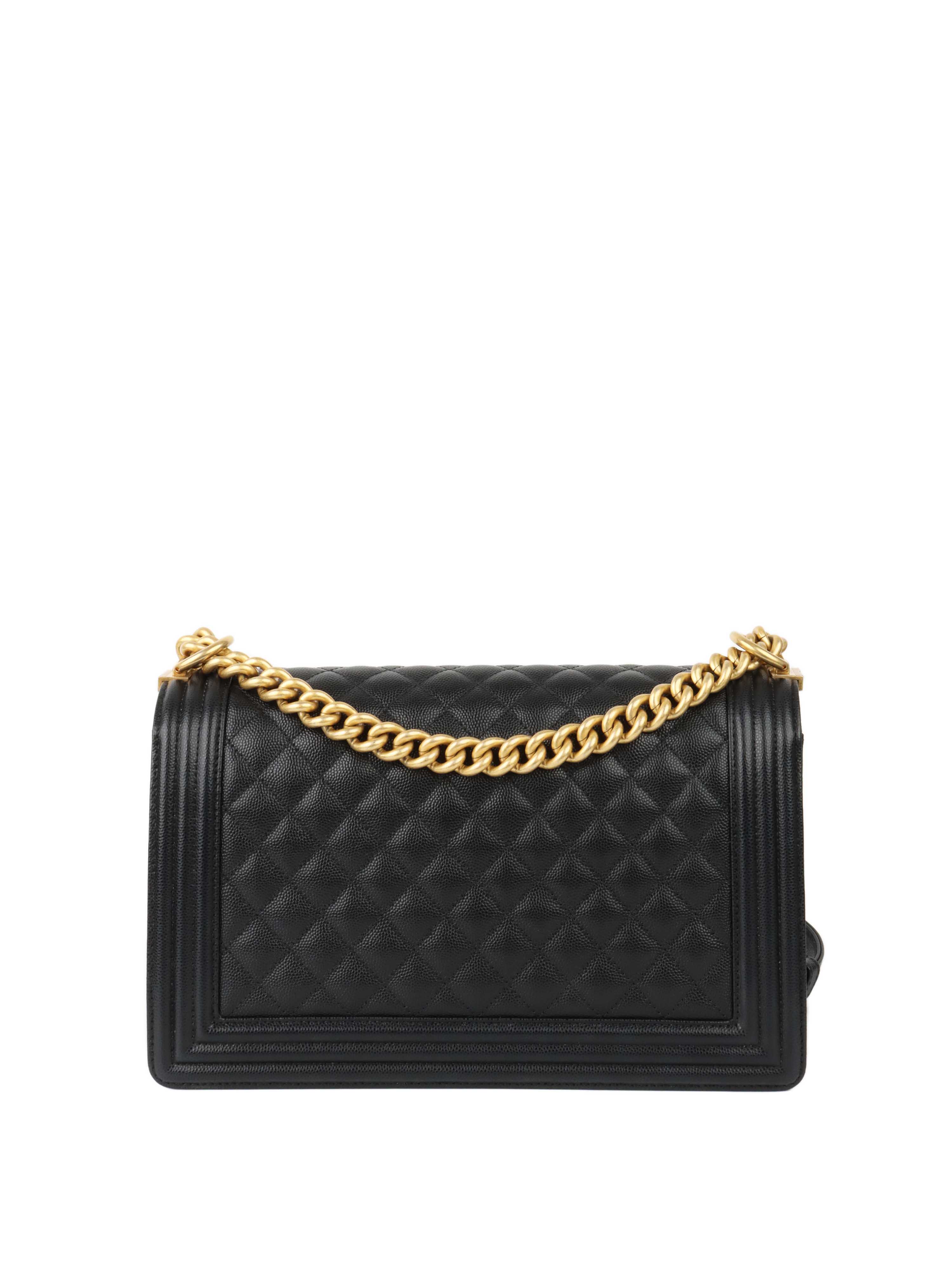 Chanel Black Old Medium Caviar Boy Bag GHW - Luxury Leather Handbag for Women, Perfect for Evening Events, Parties & Special Occasions