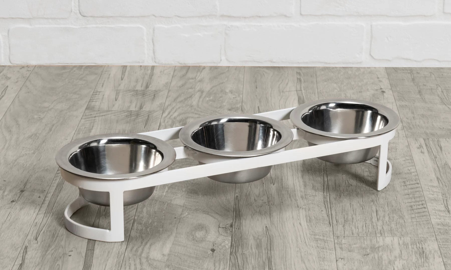 3 Bowl Puppy Diner Set - Stainless Steel Dog Food & Water Bowls for Small Medium Dogs - Non-Slip Pet Feeding Station for Home, Travel & Outdoor Use