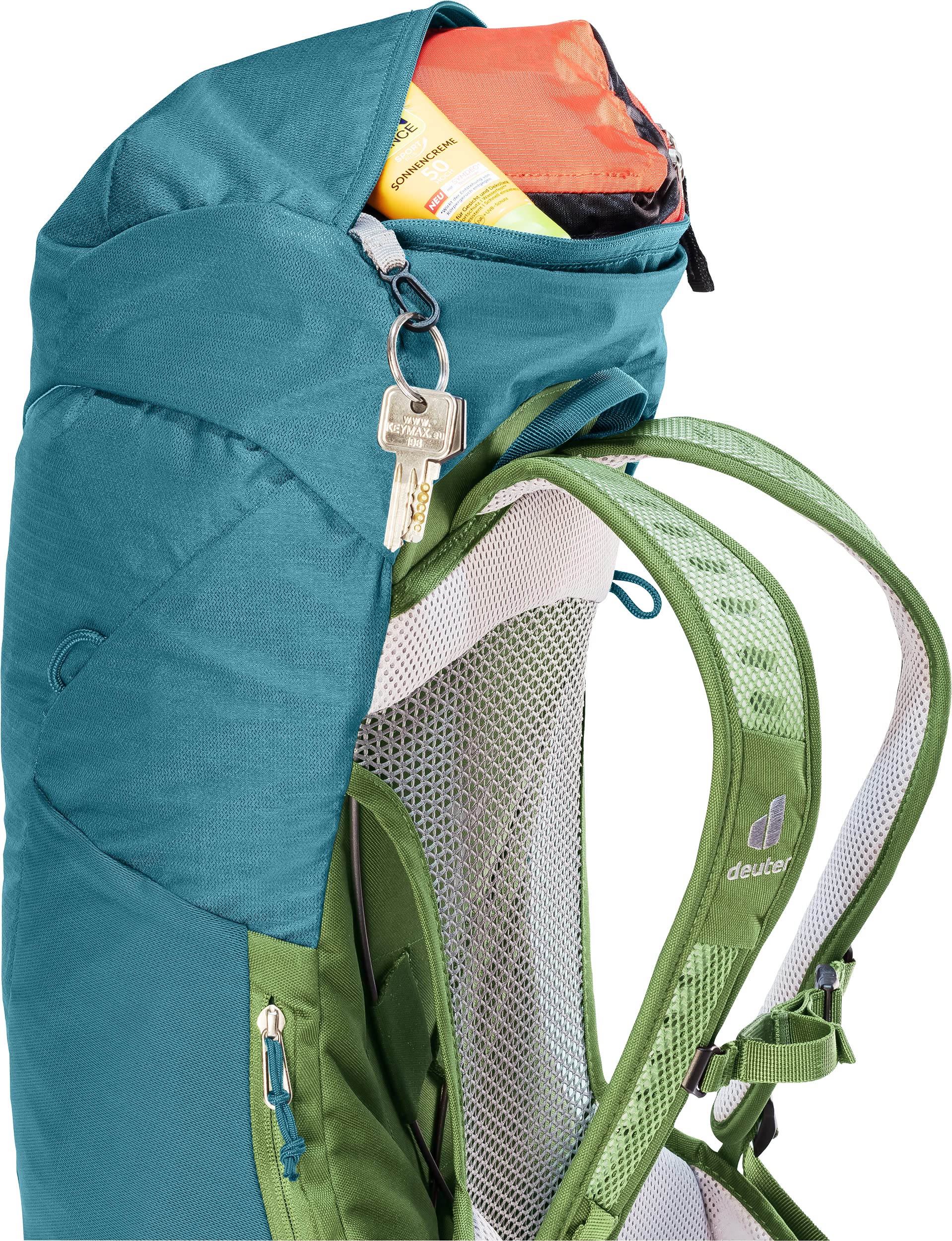 Deuter Women's Hiking Backpack 22L - Lightweight & Durable Denim-Pine Daypack for Outdoor Adventures, Travel & Commuting