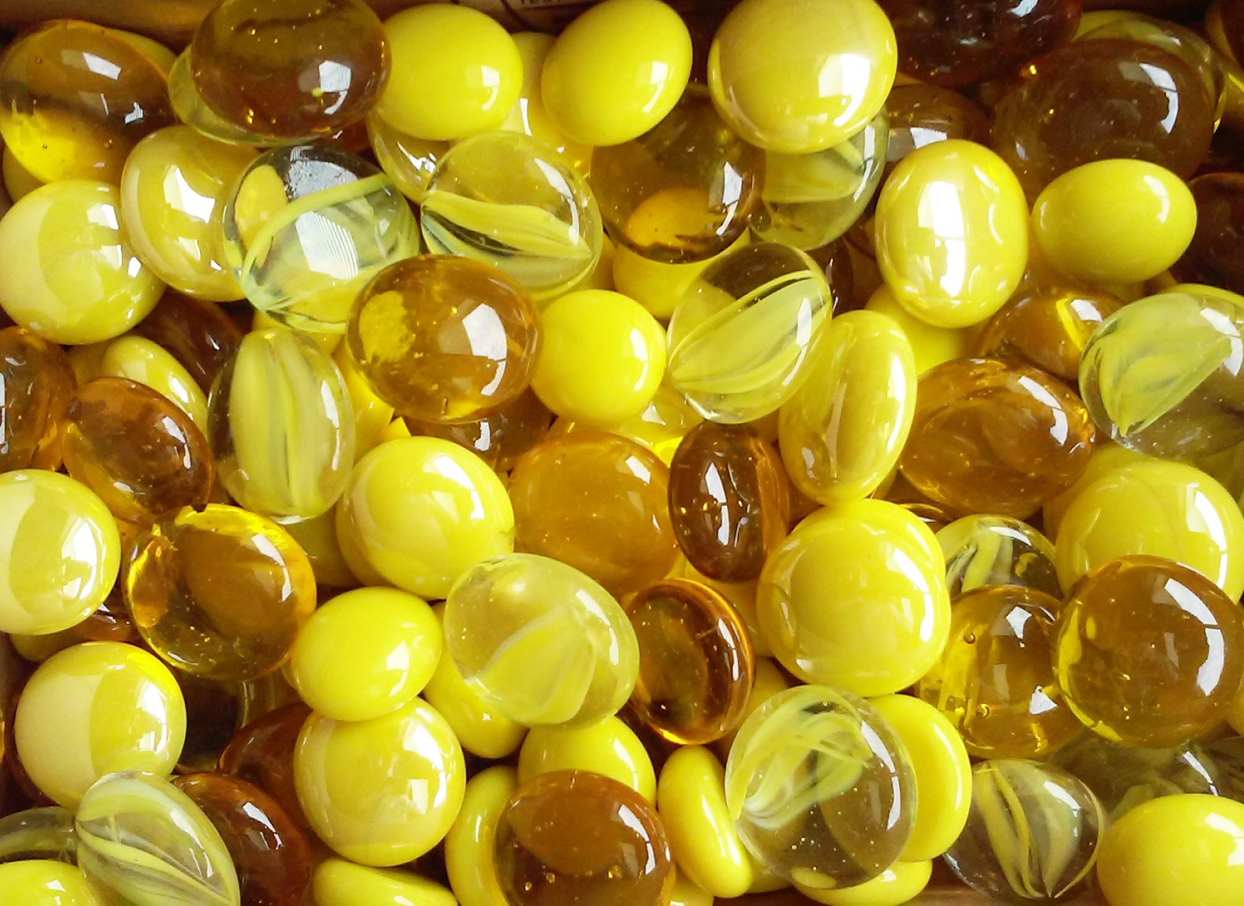 2 LB Sunshine Mix Yellow Glass Gems - Creative Glass Stuff for Vase Fillers, DIY Crafts & Home Decor - Perfect for Floral Arrangements, Centerpieces, and Wedding Decorations