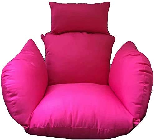 **Waterproof Swing Hanging Basket Seat Cushion - Soft Egg Hammock Chair Pad (60x50cm, Pink) - Perfect for Outdoor Porch, Garden, or Patio Relaxation**