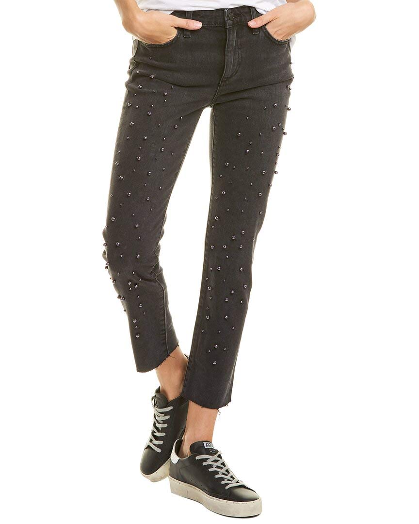 Joe's Jeans Women's The Smith Lillith Straight Ankle Cut Jean - Size 25, Black Denim Pants for Casual Wear & Everyday Outfits