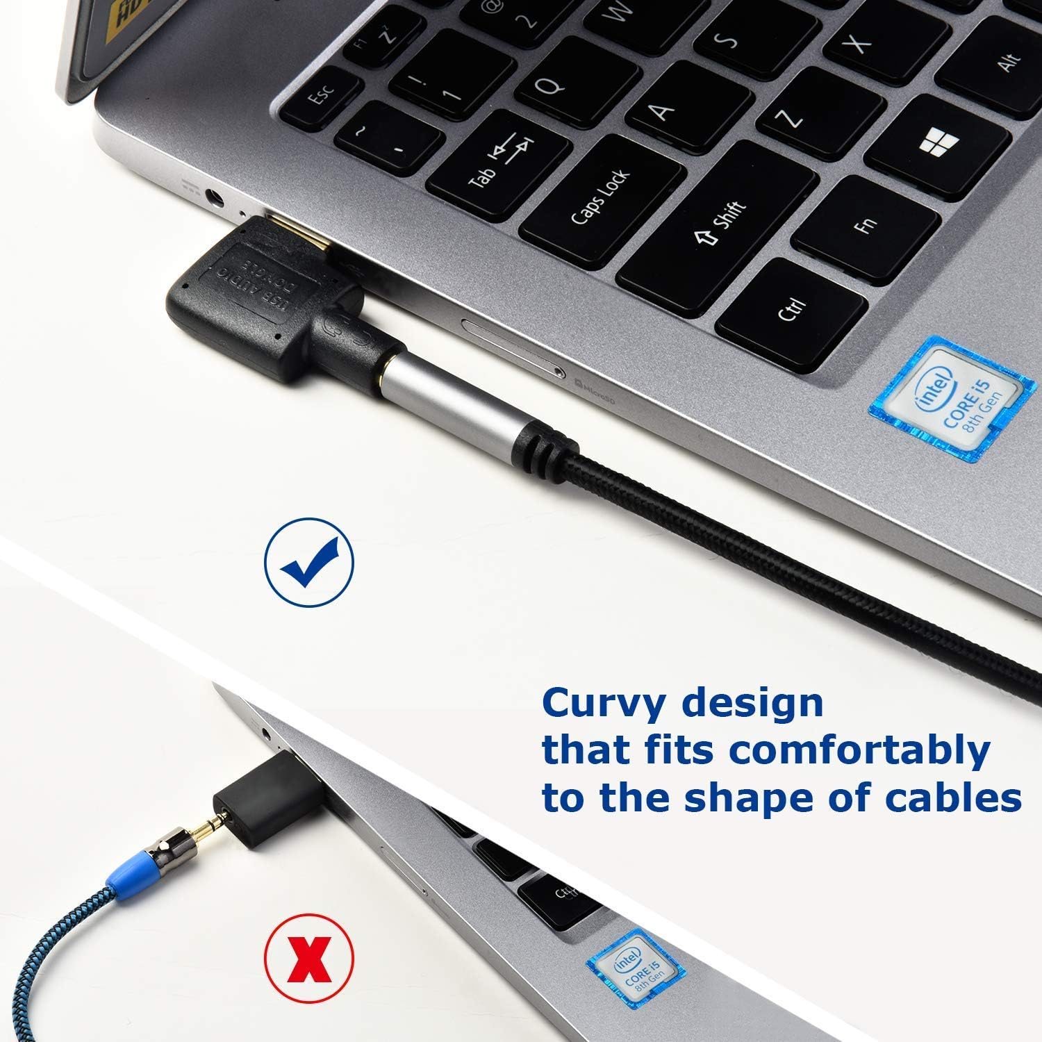USB to 3.5mm Audio Jack Adapter - External Stereo Sound Card for Headphones, Mac, PS4, PC, Laptop & Desktop - Plug & Play No Driver Needed - Perfect for Gaming, Online Meetings & Music Listening