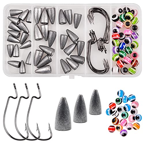 80Pcs Texas Rig Kit
