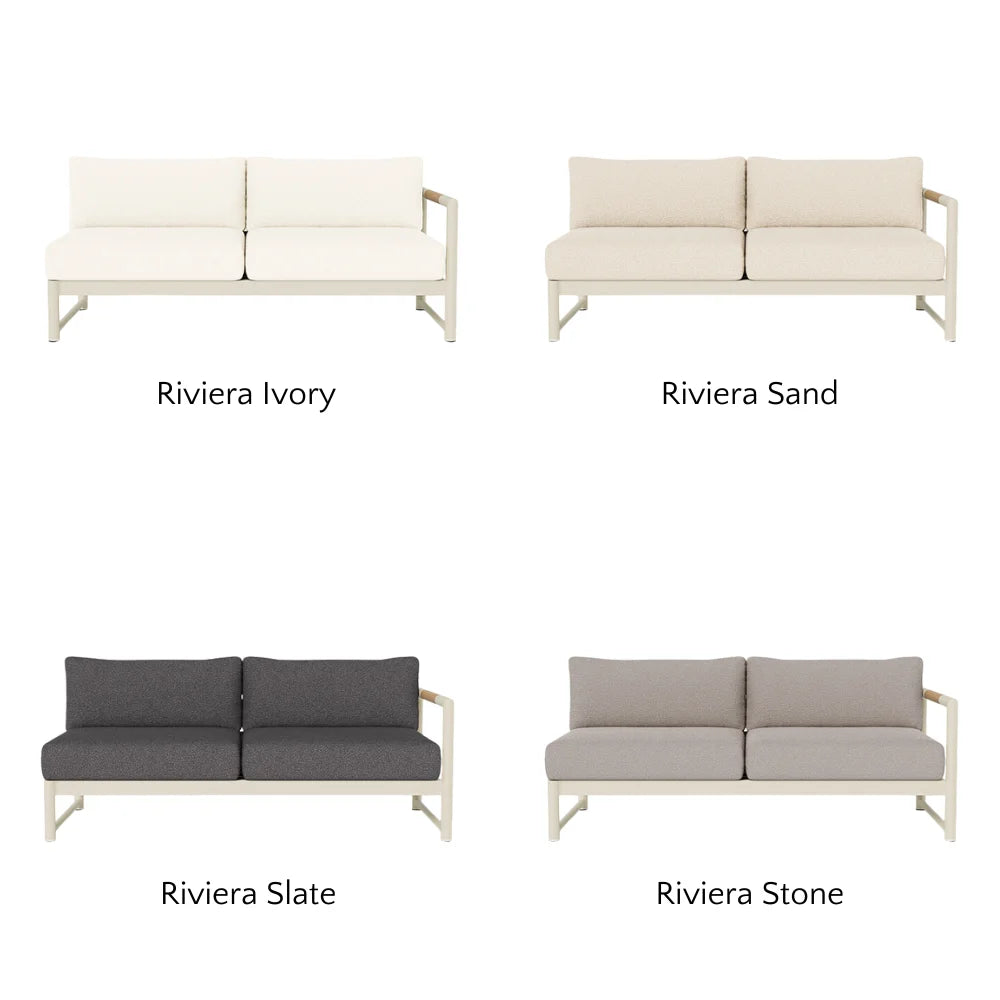 Breeze XL Outdoor Patio Loveseat with Right Arm - Perfect for Gardens, Decks, and Poolside Relaxation