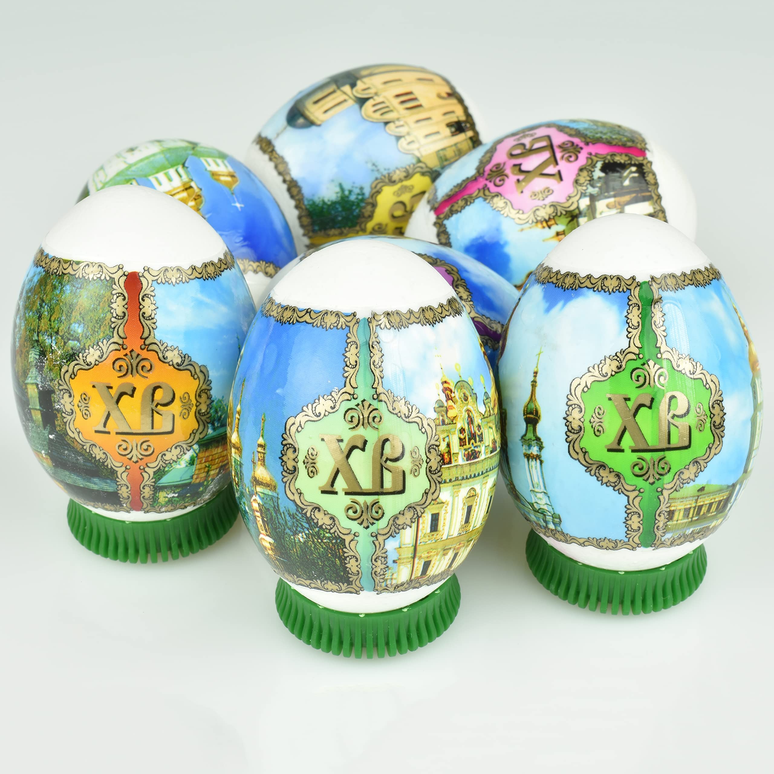 Diximus Thermo Heat Shrink Sleeve for Easter Egg Decoration - DIY Pysanky Wraps with Cathedral Design | Perfect for Easter Crafts, Holiday Decorations & Ukrainian Egg Art Projects