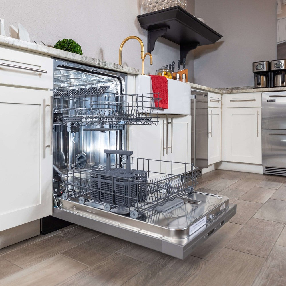 BREDA 24 Inch Panel Ready Tall Tub Dishwasher - Stainless Steel Interior, 6 Wash Cycles, Energy Star Certified (Model LUDWT30150) for Modern Kitchens and Open Concept Homes