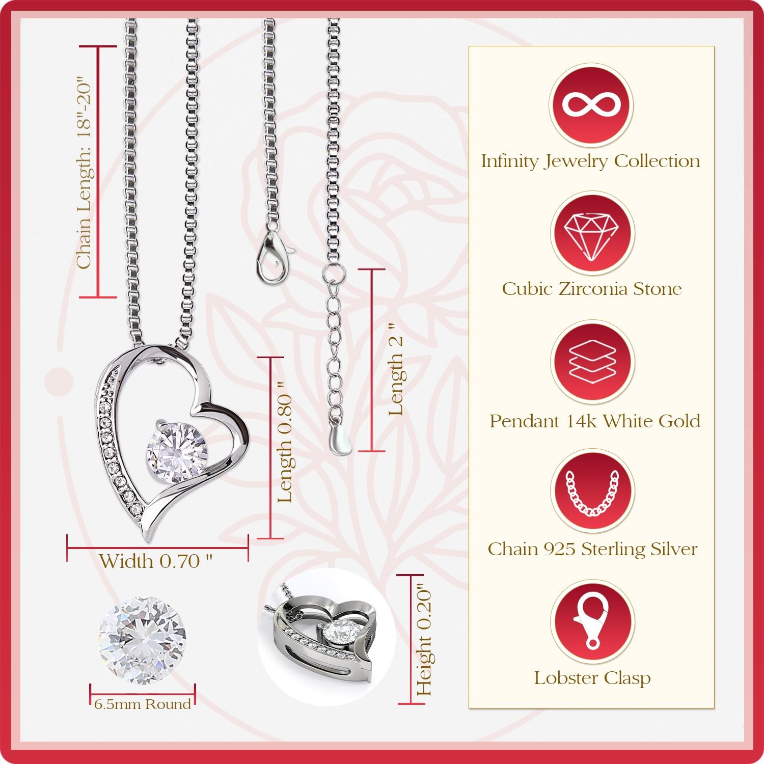 Larvincy 2025 Graduation Necklace - Heartfelt Jewelry Gift for Her, Perfect for High School & College Graduation Gifts