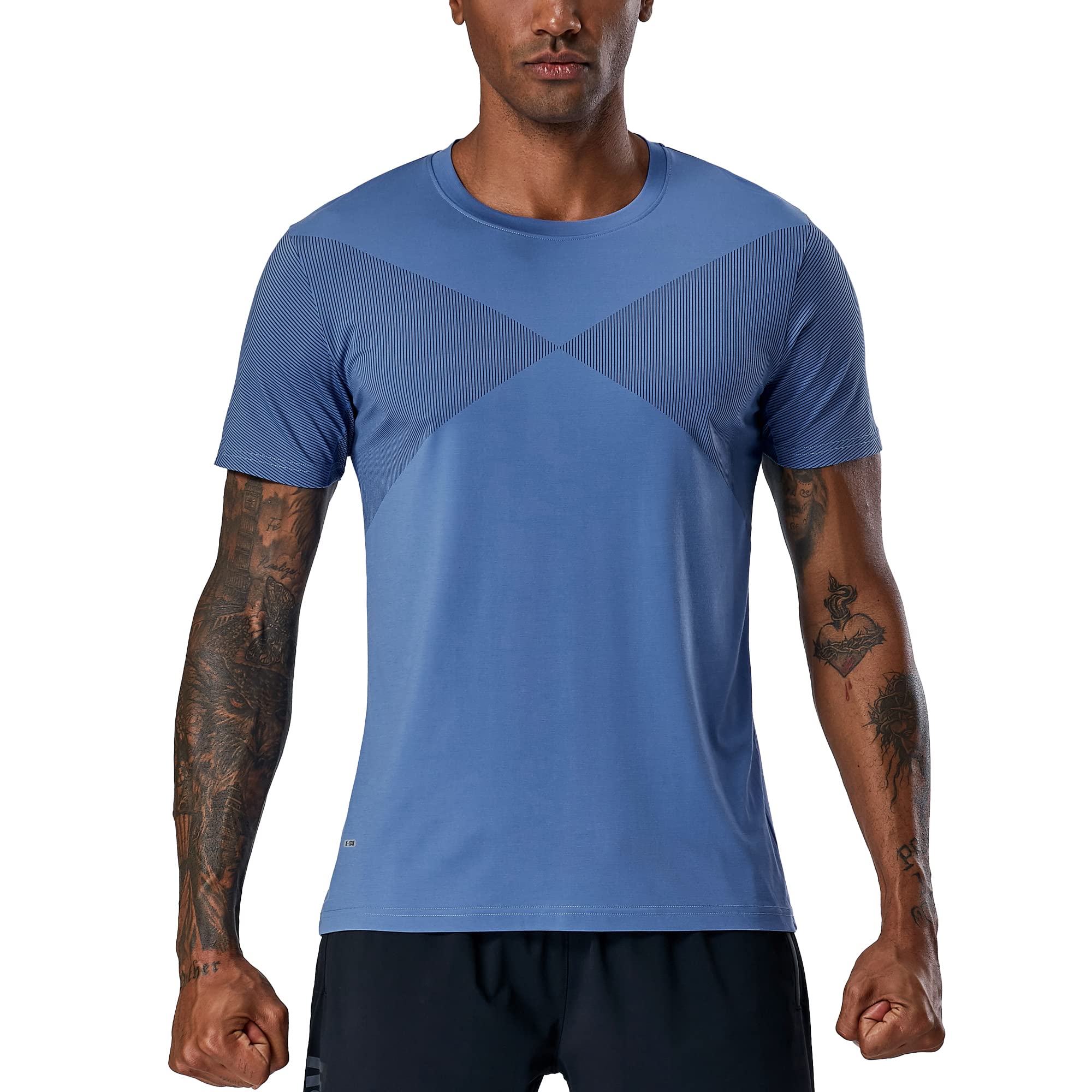 Men's Workout Shirts - Short Sleeve Moisture Wicking Dry Fit T-Shirts for Gym & Running | Breathable Crew Neck Activewear for Training & Sports