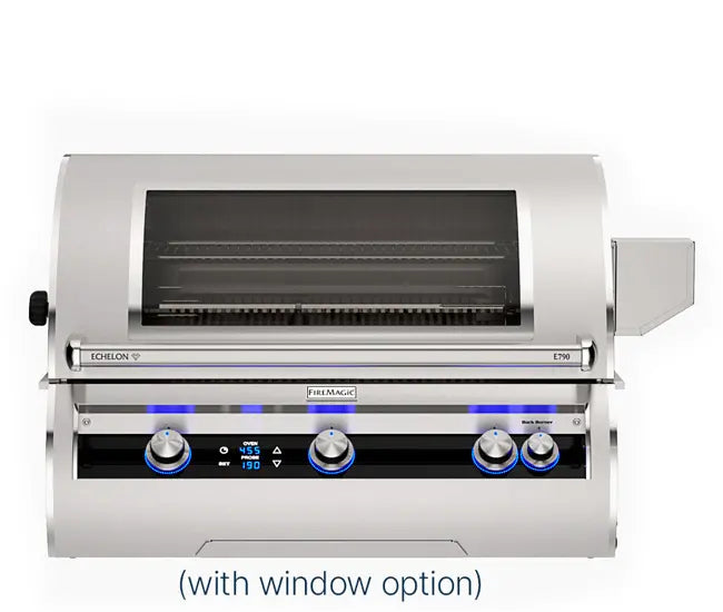 Fire Magic E790i 36-Inch 3-Burner Built-In Gas Grill with Rotisserie Kit & Digital Thermometer - Echelon Diamond Series for Outdoor Kitchen & Backyard BBQ