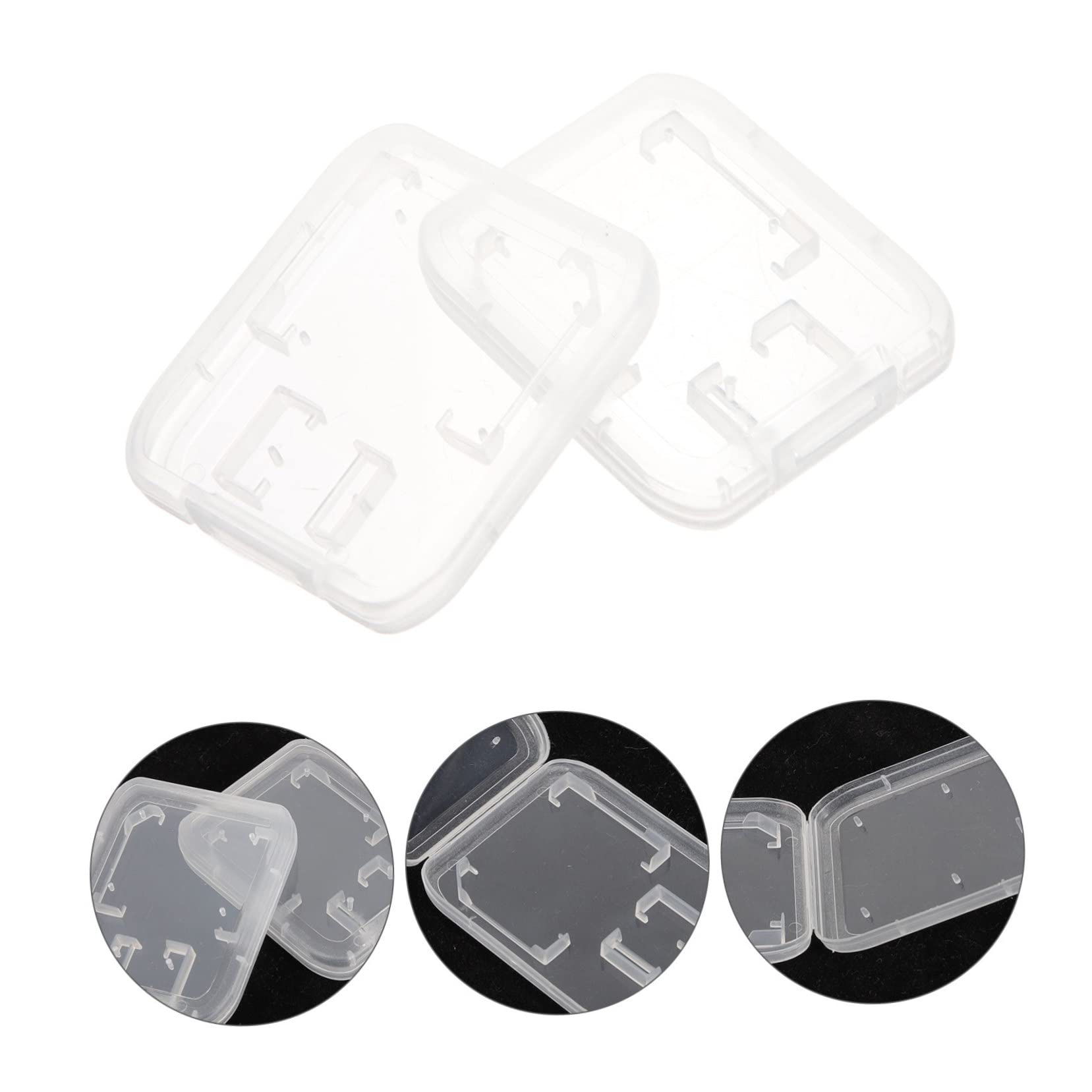 24pcs Memory Card Storage Box - Plastic SD Card Holder Case for Camera, DSLR, GoPro - Compact Organizer for Memory Cards, SIM Cards, Small Computer Accessories - Perfect for Travel, Photography, and Office Use