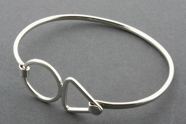 Circle Triangle Closer Bangle - Stylish Geometric Bracelet for Women | Perfect for Casual Wear, Parties & Gifts