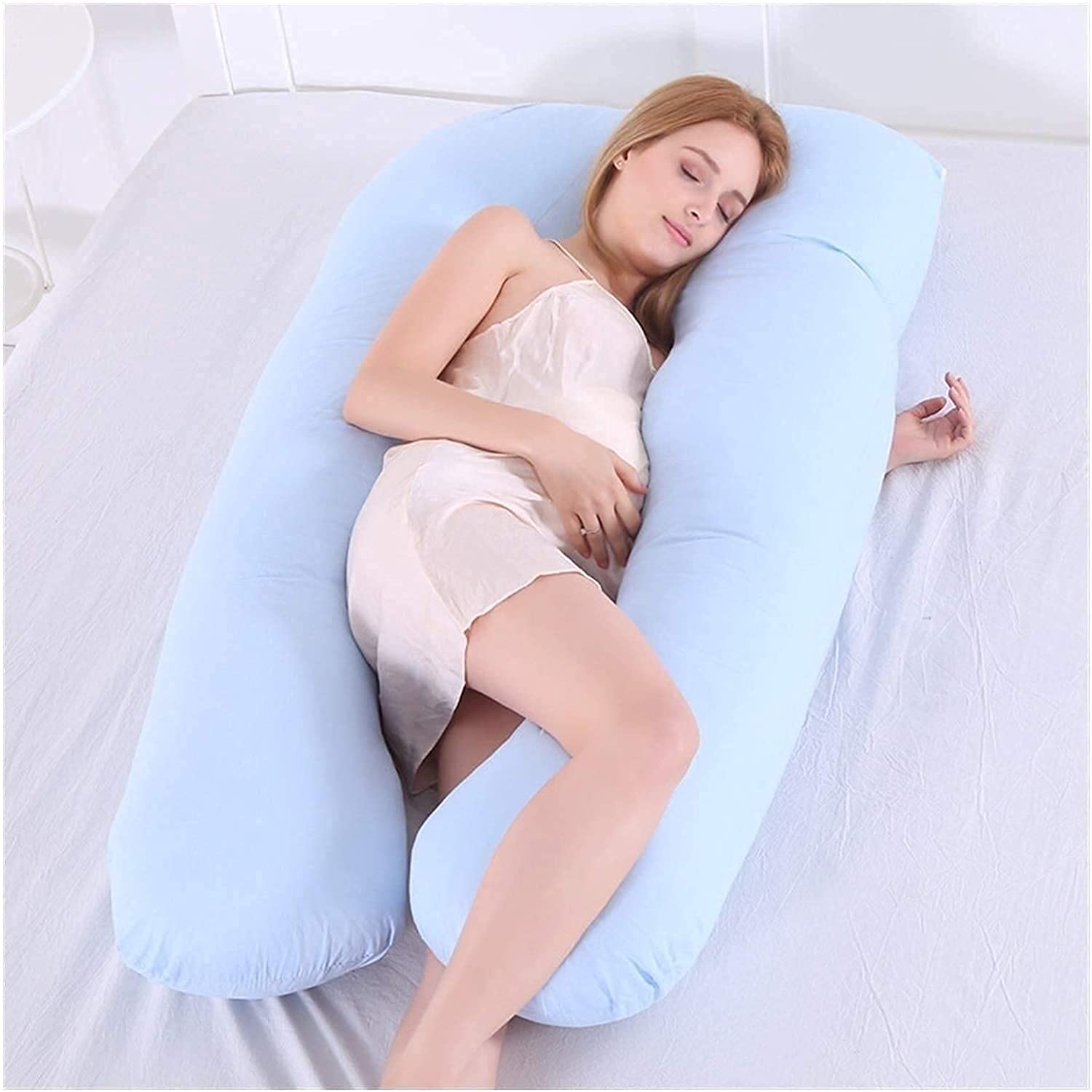**U-Shaped Pregnancy Pillow for Full Body Support - Soft Satin Cover Maternity Pillow for Pregnant Women | Comfort for Sleeping, Nursing & Relaxation**