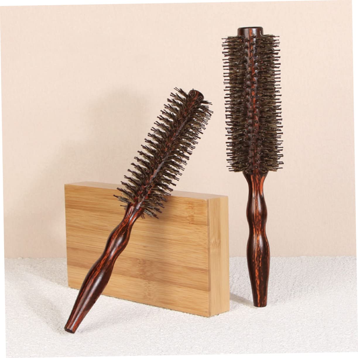 Beautifu Nylon Bristle Hair Brush - Detangling & Styling Comb for Curly Hair, Round Roller Brush with Soft Bristles for Smooth Curls - Perfect for Salon, Home Use & Travel