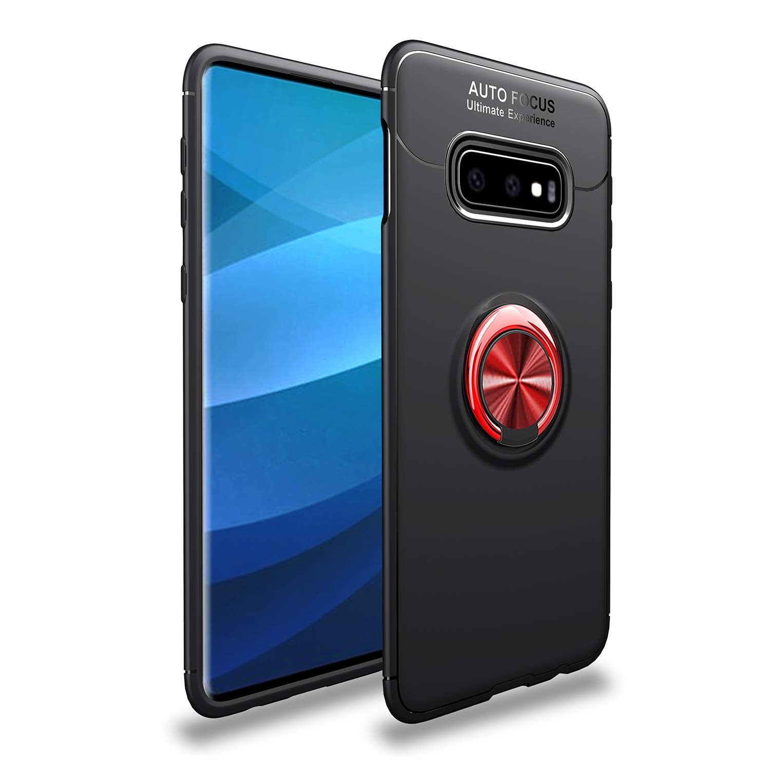 Samsung Galaxy S10 Lite/S10e Heavy Duty Case with Ring Holder, Kickstand & Magnetic Base - Rotatable Protective TPU Silicone Shell for Car Mount - Stylish Phone Cover for Women (Perfect for Driving, Work & Outdoor Activities)