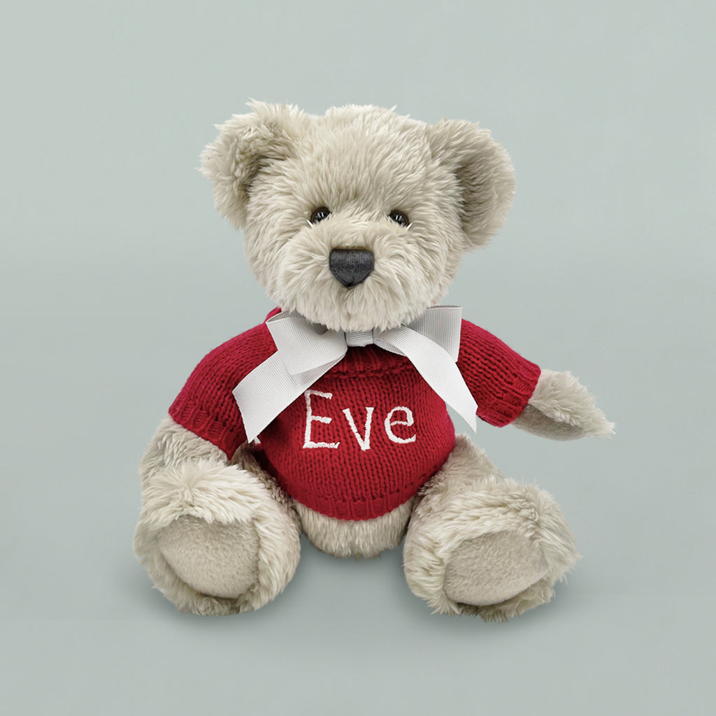 Personalized Christmas Berkeley Bear Plush Toy with Gift Box - Red Holiday Gift for Kids, Adults - Perfect for Stocking Stuffers, Secret Santa & Festive Decorations