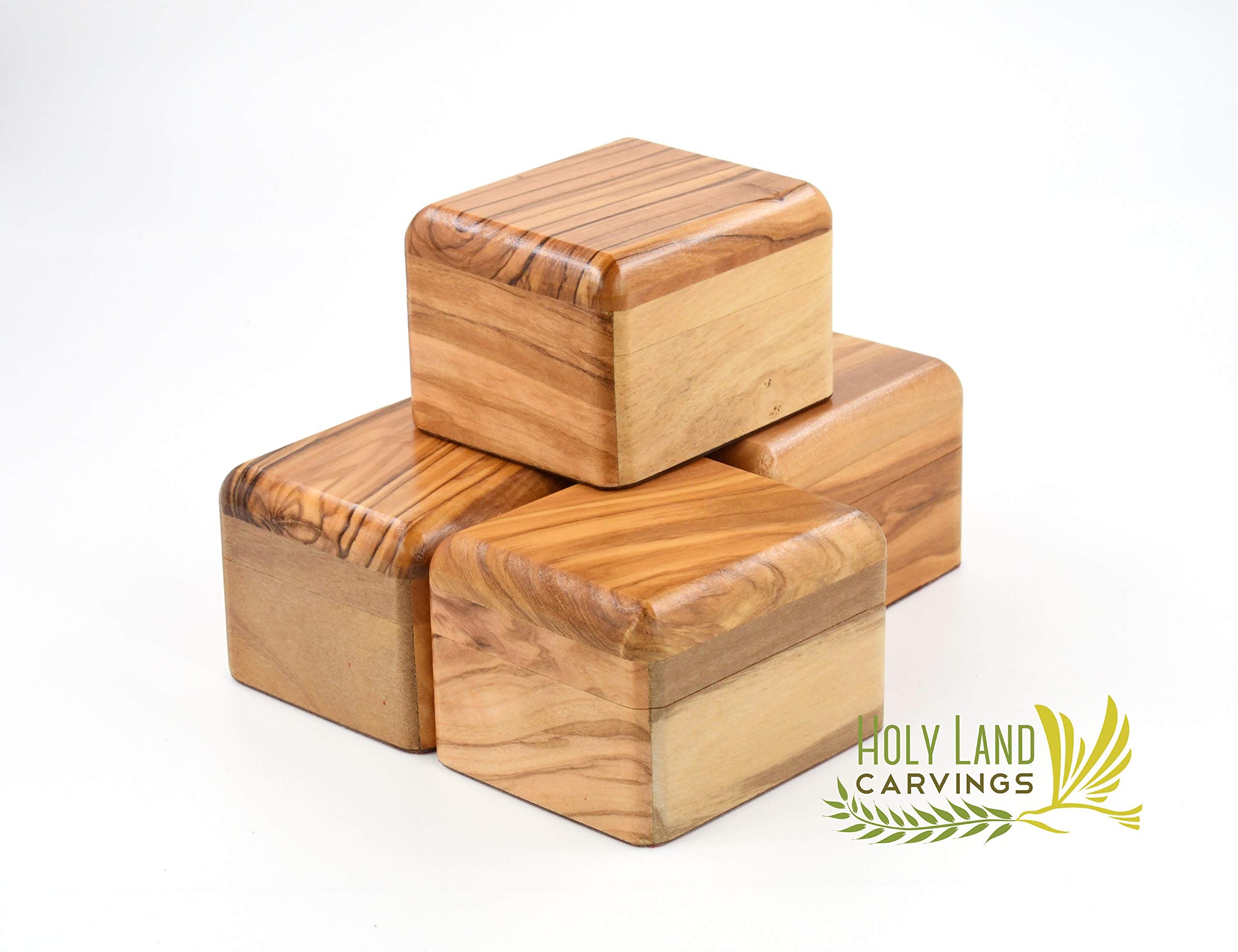 Handcrafted Olive Wood Jewelry Box - Rosary & Keepsake Storage Box from the Holy Land | Perfect for Organizing Rosaries, Rings & Small Treasures | Gift for Religious Occasions & Home Decor