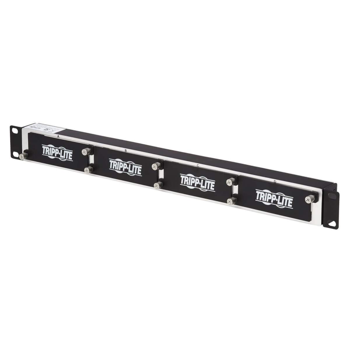 Tripp Lite Mini Patch Panel - 4 Cassette Capacity 1U High Density Copper/Fiber Enclosure Panel (N484-01U-MINI) | Ideal for Network Rack Cable Management in Data Centers & Server Rooms