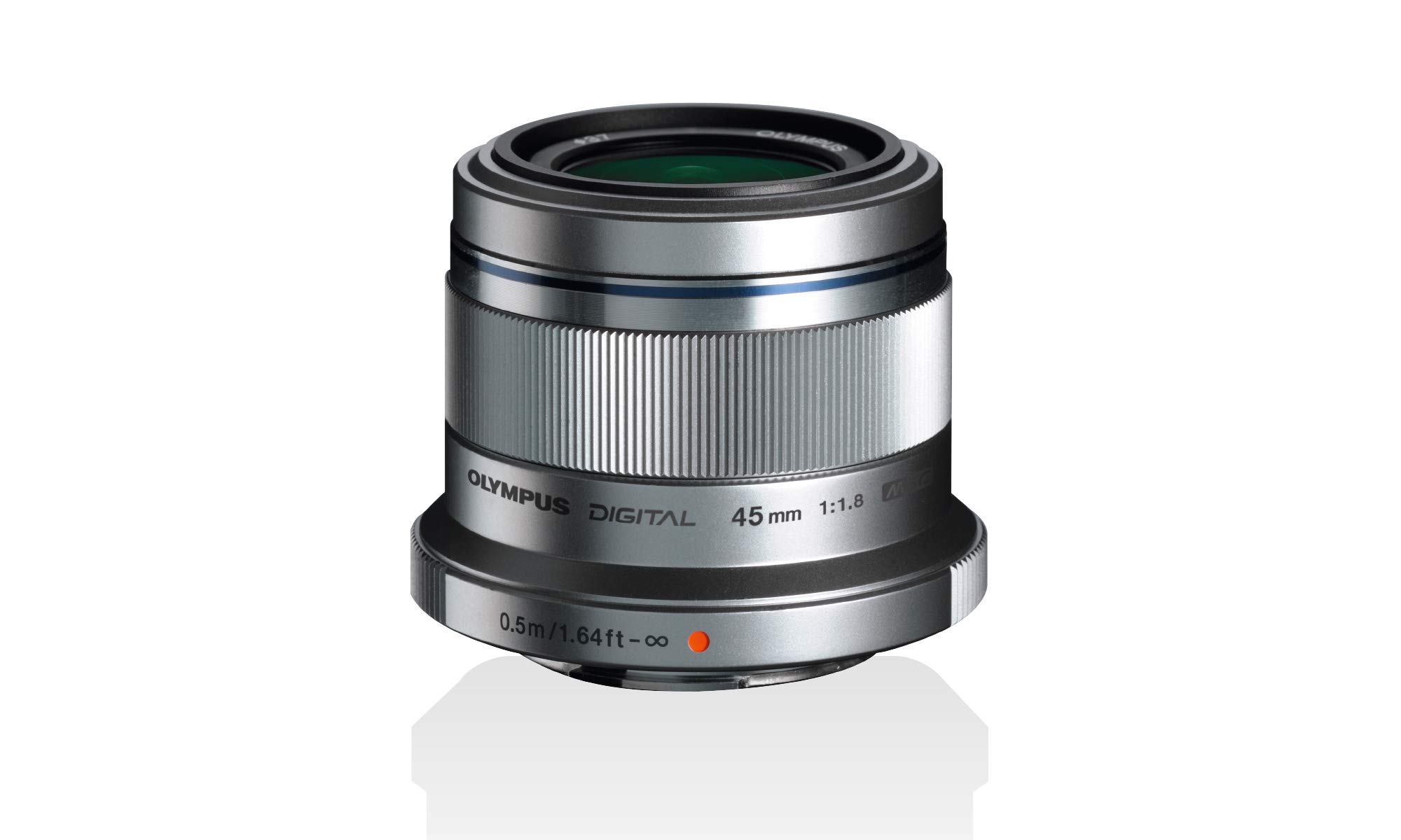 Olympus M.Zuiko Digital 45mm F1.8 Lens - Fast Prime Lens for MFT Cameras (OM-D, PEN, Panasonic G-Series) | Perfect for Portraits & Low Light Photography | Silver