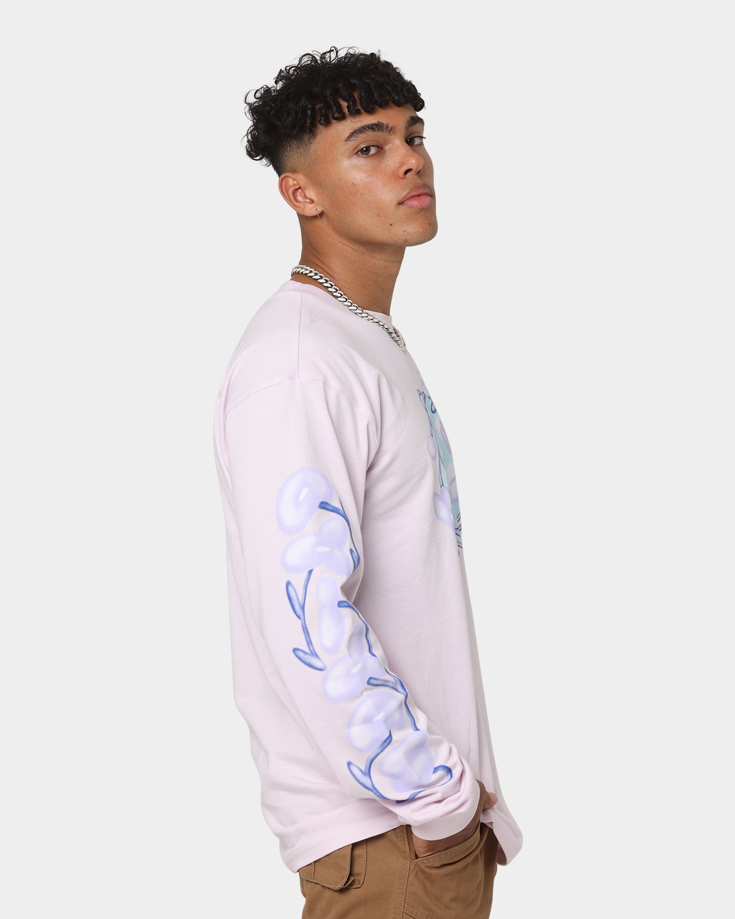 Adidas Trefoil Floral Long Sleeve T-Shirt for Women - Almost Pink & Multi-Colored Design - Casual Wear, Street Style & Spring Outfits